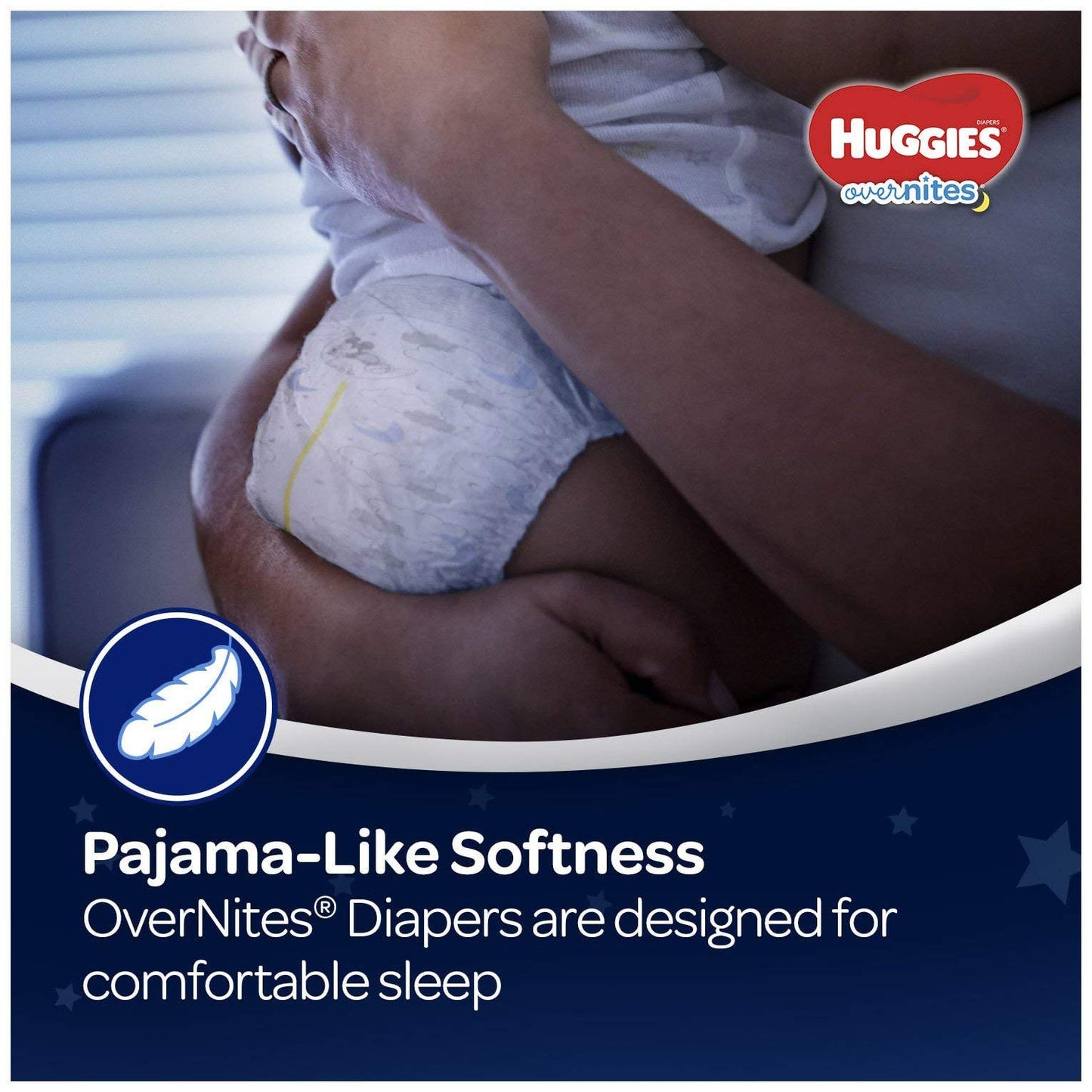 HUGGIES- Pañales OverNites, tamaño 5 (más de 27 lb), 18 unidades, pañales para uso nocturno, paquete gigante (el empaque puede variar)