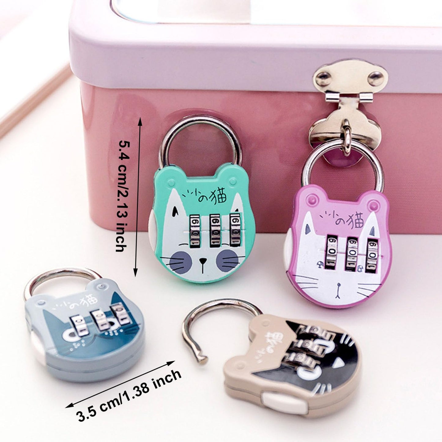 Candados Combinación XINYUICEAN Multicolor con Dibujos para Mochila y Equipaje