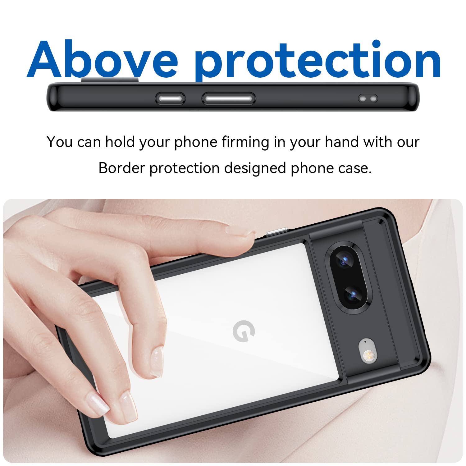 Funda Acrílica Transparente PENGPAI Google Pixel 7 Uso Rudo Antiarañazos Antigolpes 6.3 Pulgadas