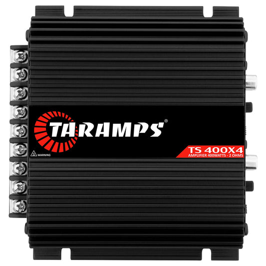 Amplificador de Audio para Coche Taramps TS 400x4 Negro Entrada Automática 400 Vatios RMS Rango Completo Multicanal