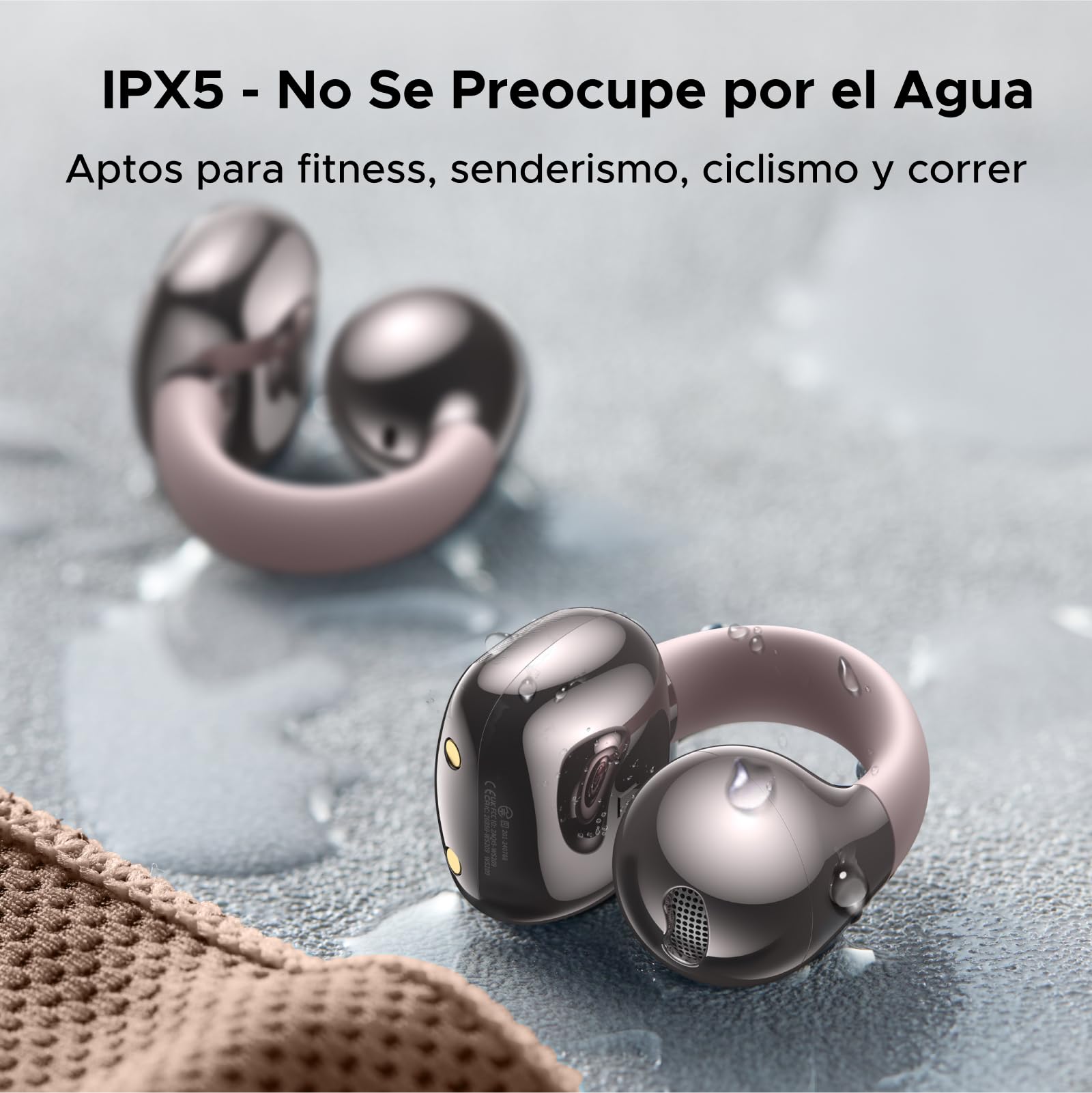 Audífonos Inalámbricos Bluetooth 5.4 UGREEN Negro Open-Ear ENC 12mm con Carga Rápida para 30 Horas de Reproducción