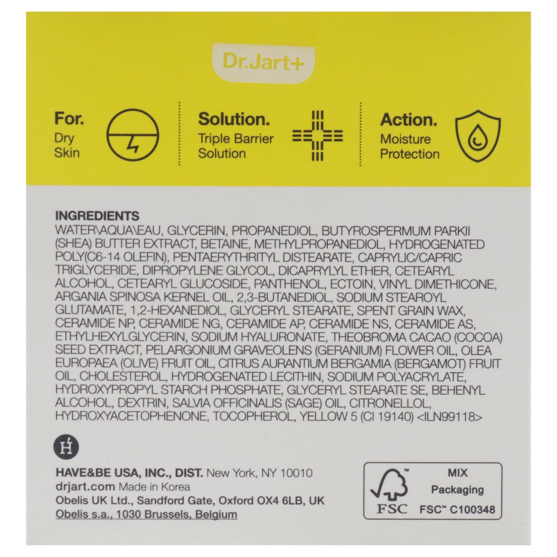 Ceramidin Ectoin Infused Cream by Dr. Jart+ for Unisex - 1.69 oz Cream
