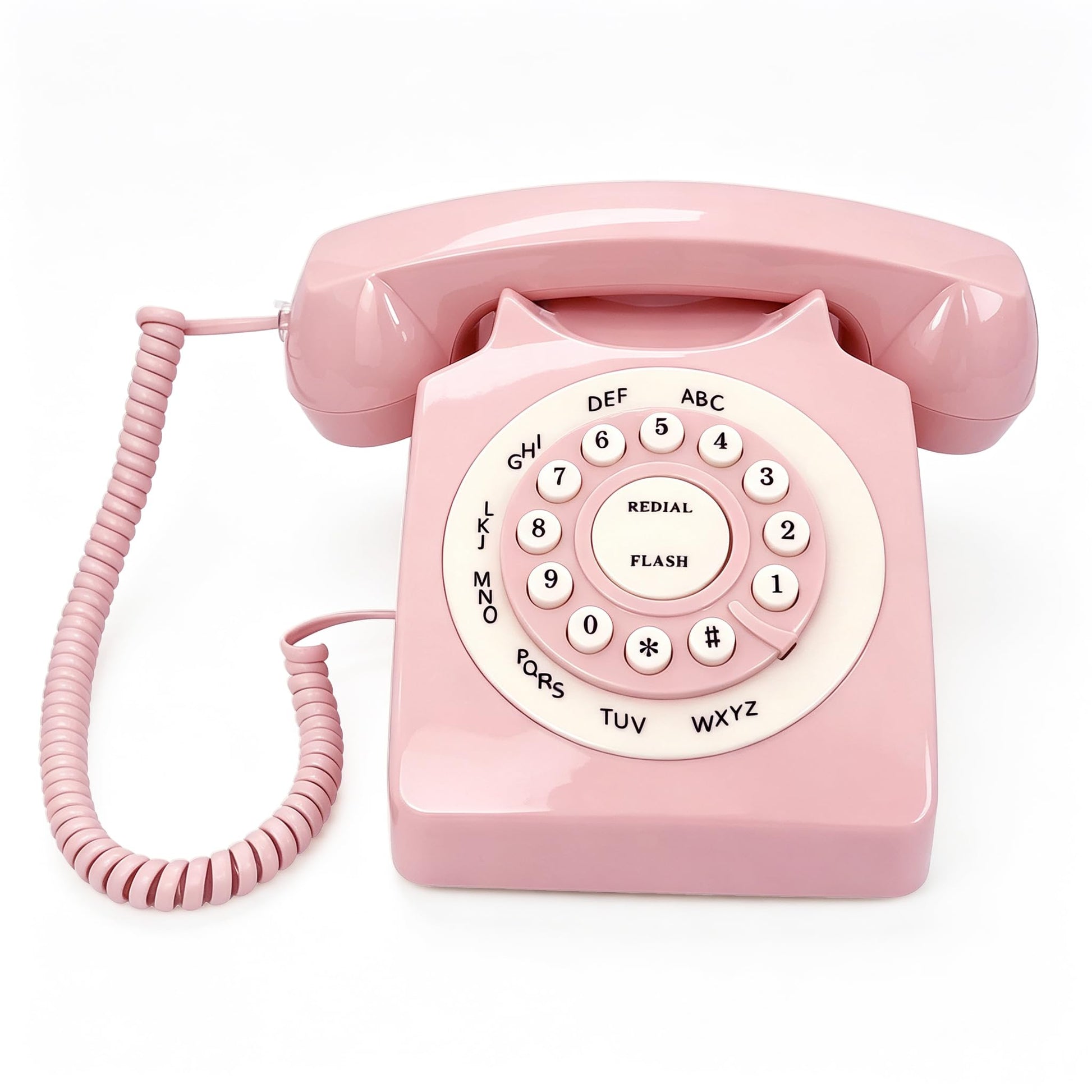 TelPal - Teléfono fijo con cable, clásico clásico y antiguo, para el hogar y la oficina, teléfono con cable, regalo para personas mayores