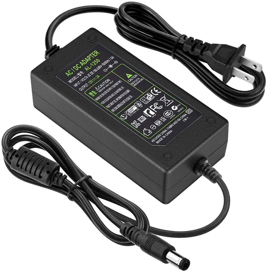 Adaptador de Corriente CC 12V 3A Enchufe EE. UU. Cable 4.6 Pies, Transformador CA a CC 12 Voltios