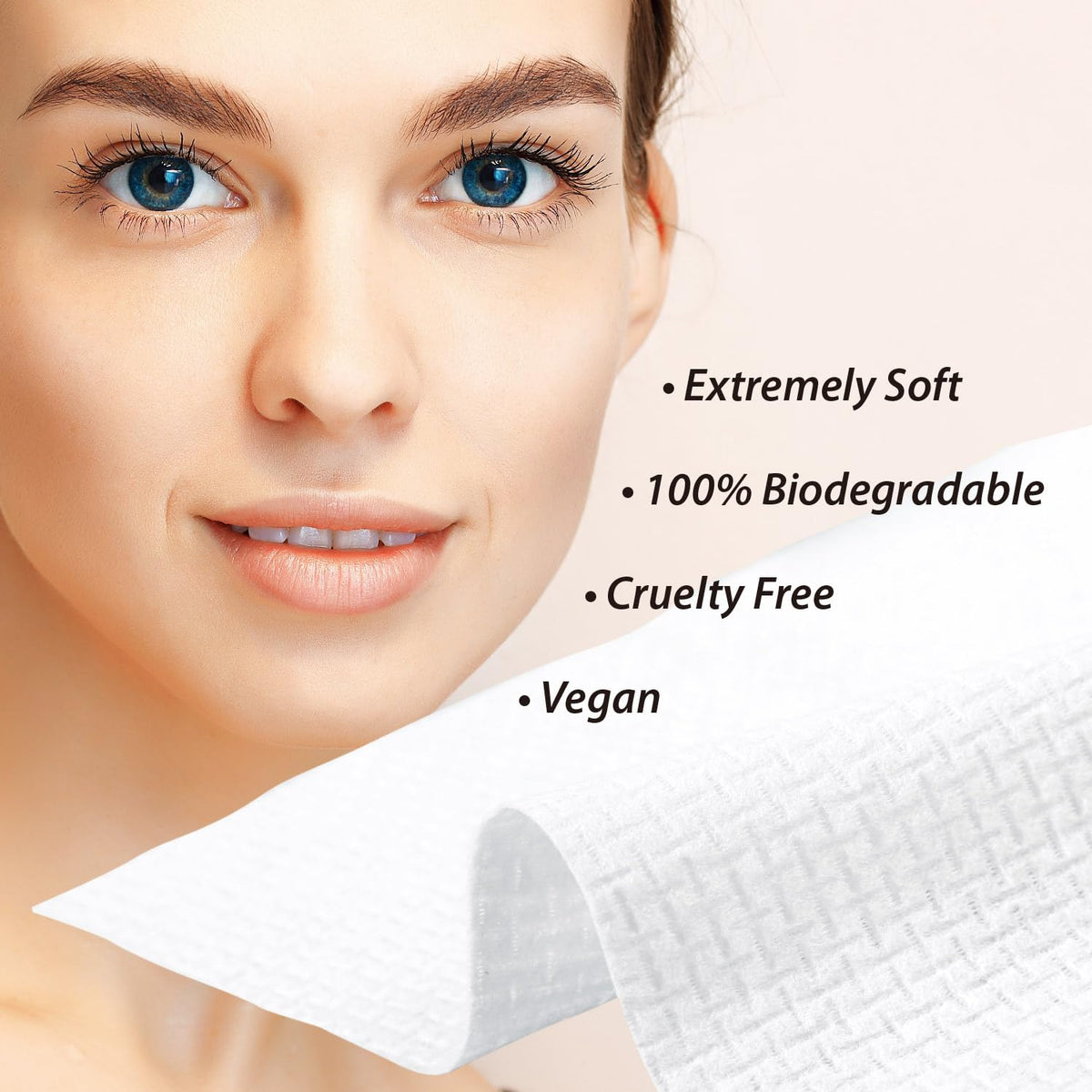 Toner Depot Toallas Faciales Desechables, Toallas Faciales Biodegradables, Toallas Faciales Limpias Xl, Súper Suaves Y Gruesas, Toallitas Secas Desmaquillantes, Paños Faciales Para Piel Sensible, 10"×