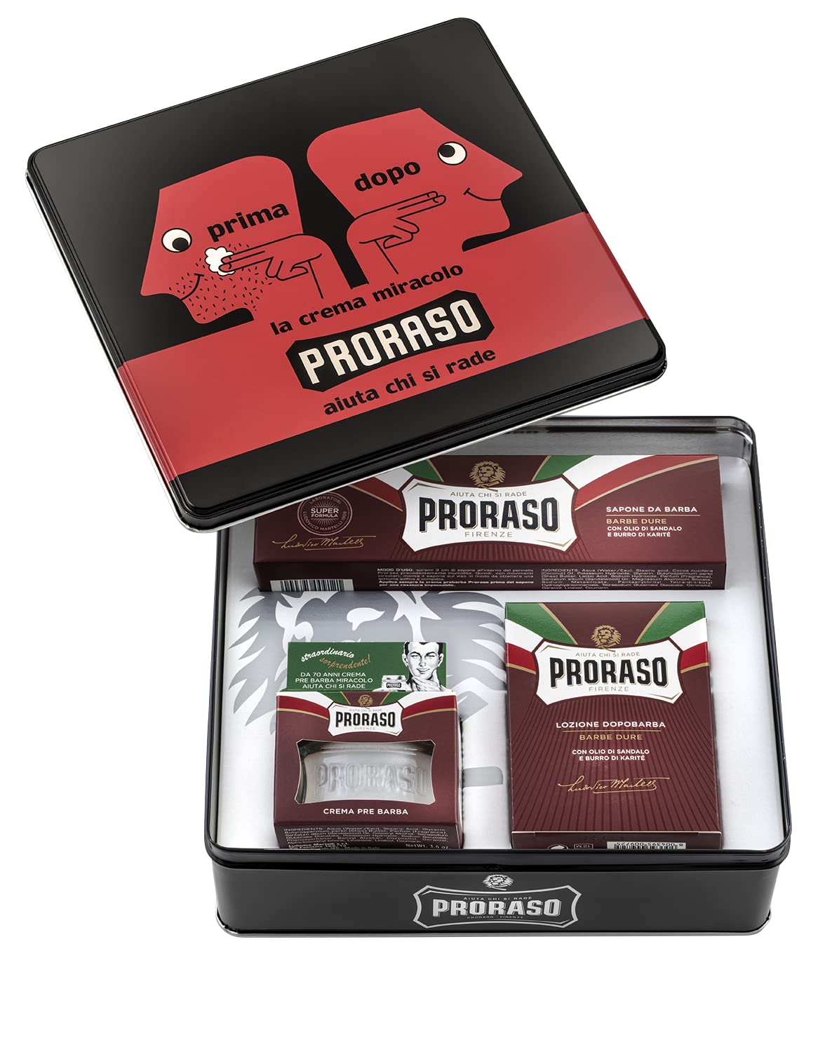 Proraso Kit para Afeitar de Viaje, Tamaño Pequeño Ideal para Viajar, Línea Verde Eucalipto y Mentol para Hombre