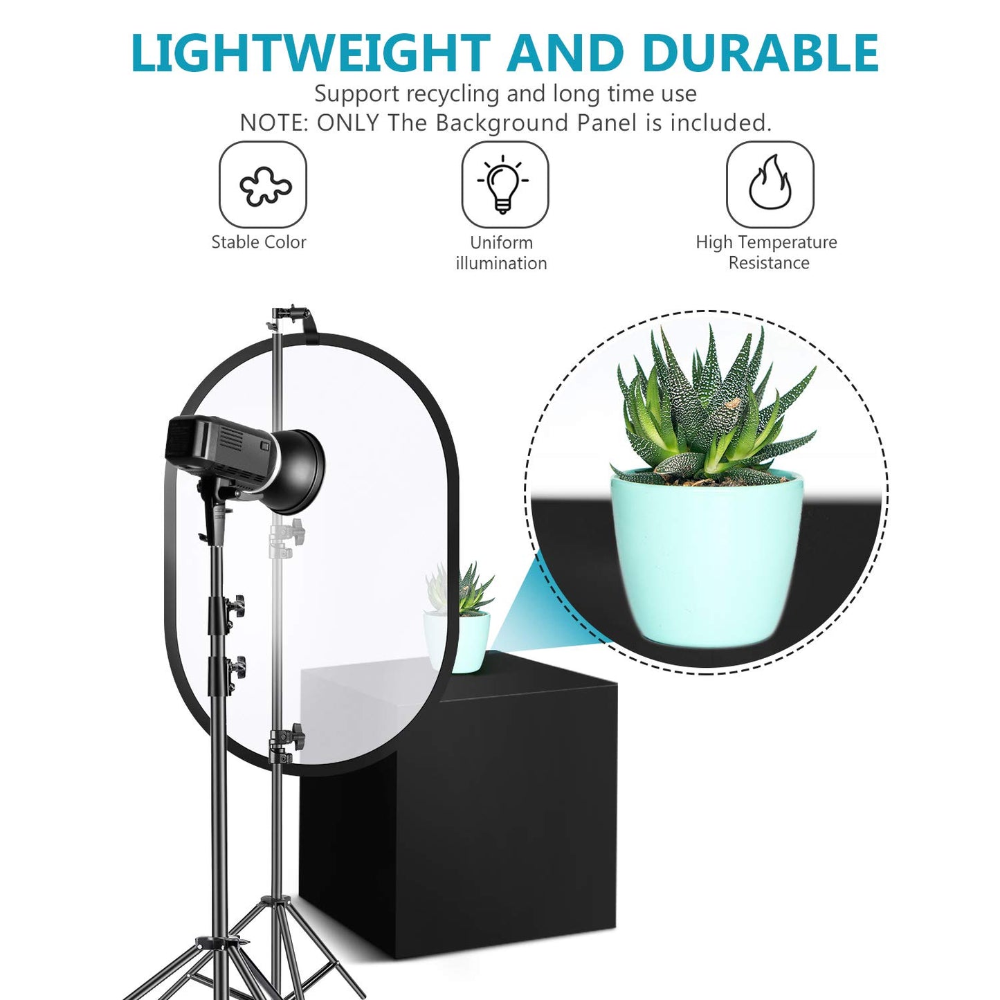 NEEWER Difusor Reflector Iluminación Disco Salir de Pronto Plegable Fotografía Estudio con Bolso Transporte para Estudio y Retrato, Fotografía de Producto, Video Filmación(60 x 90 Centímetros)