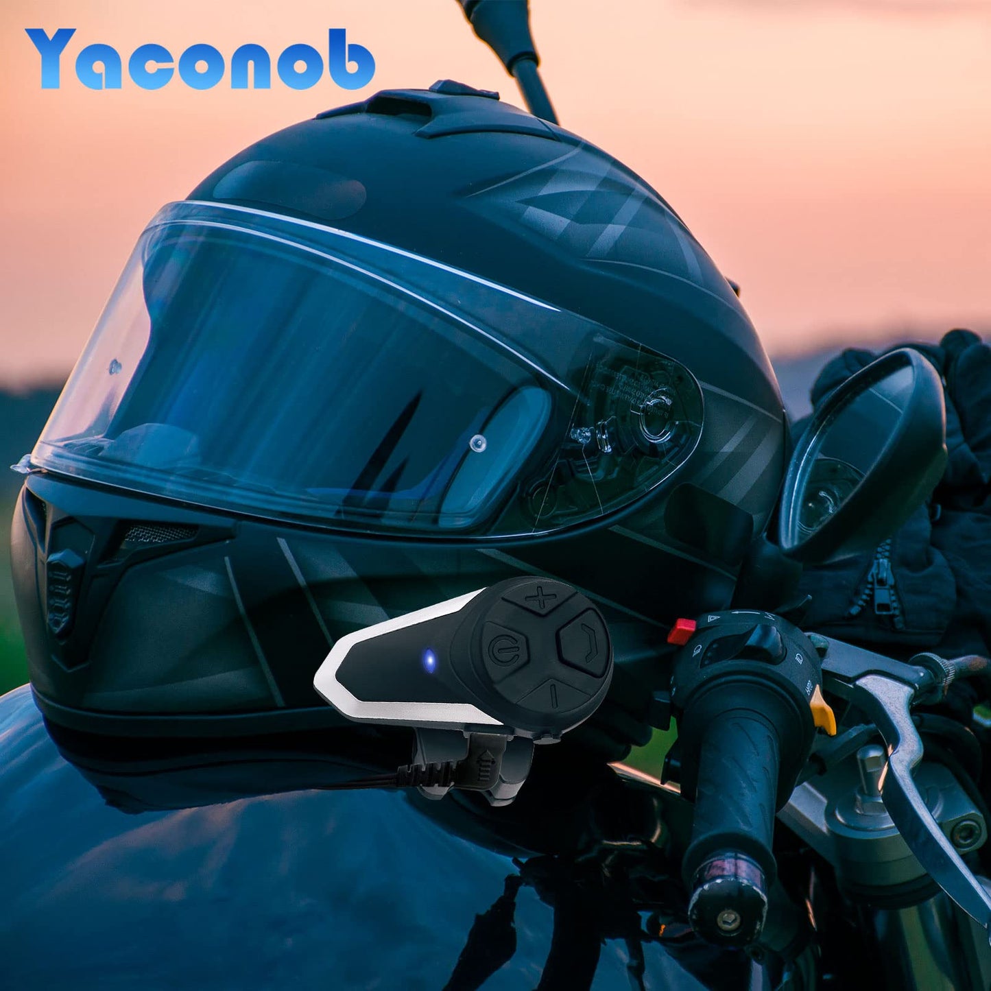 Bluetooth Communication Systems BT-S3 - Auriculares de diadema para motocicleta (1000 m), Negro, 1 paquete