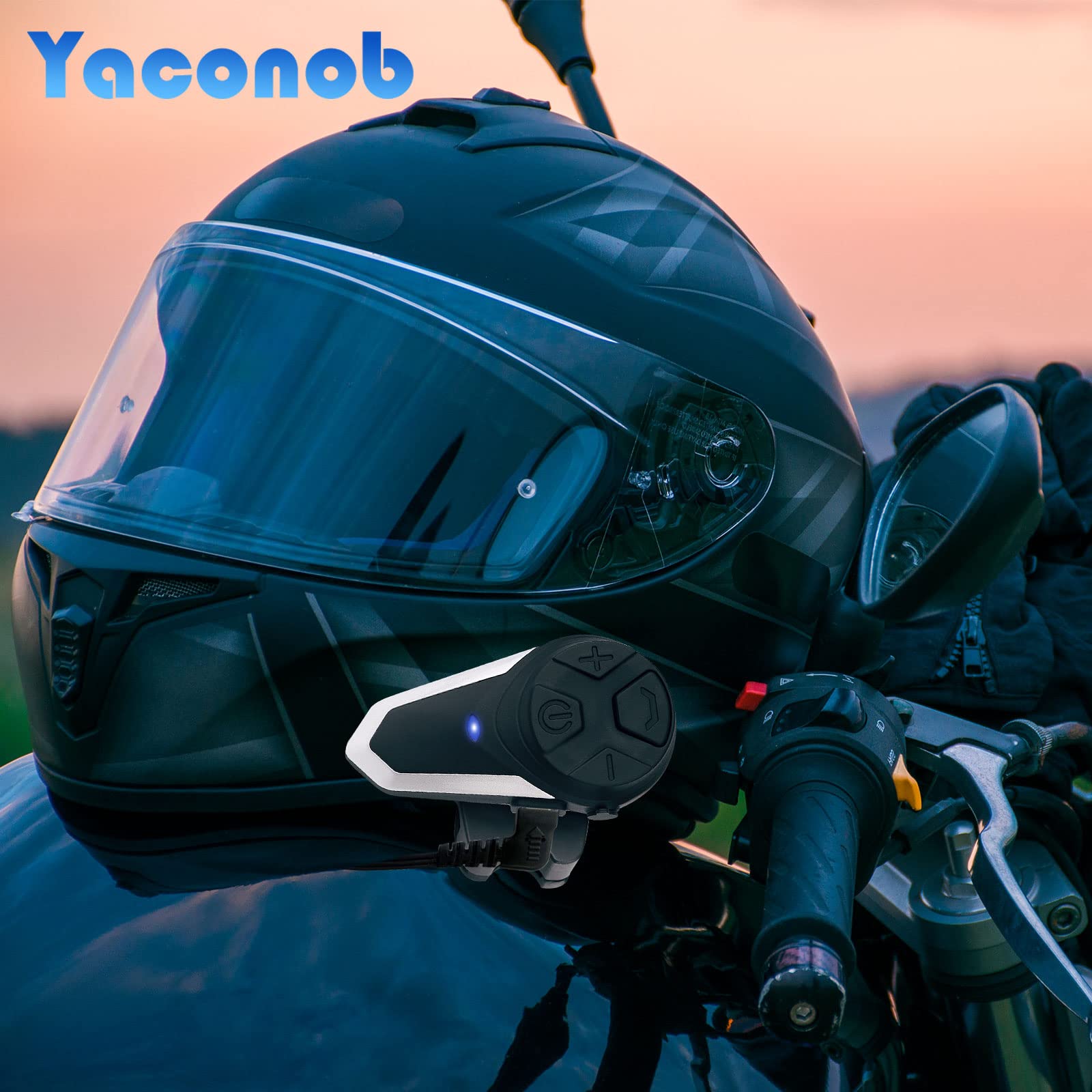 Bluetooth Communication Systems BT-S3 - Auriculares de diadema para motocicleta (1000 m), Negro, 1 paquete