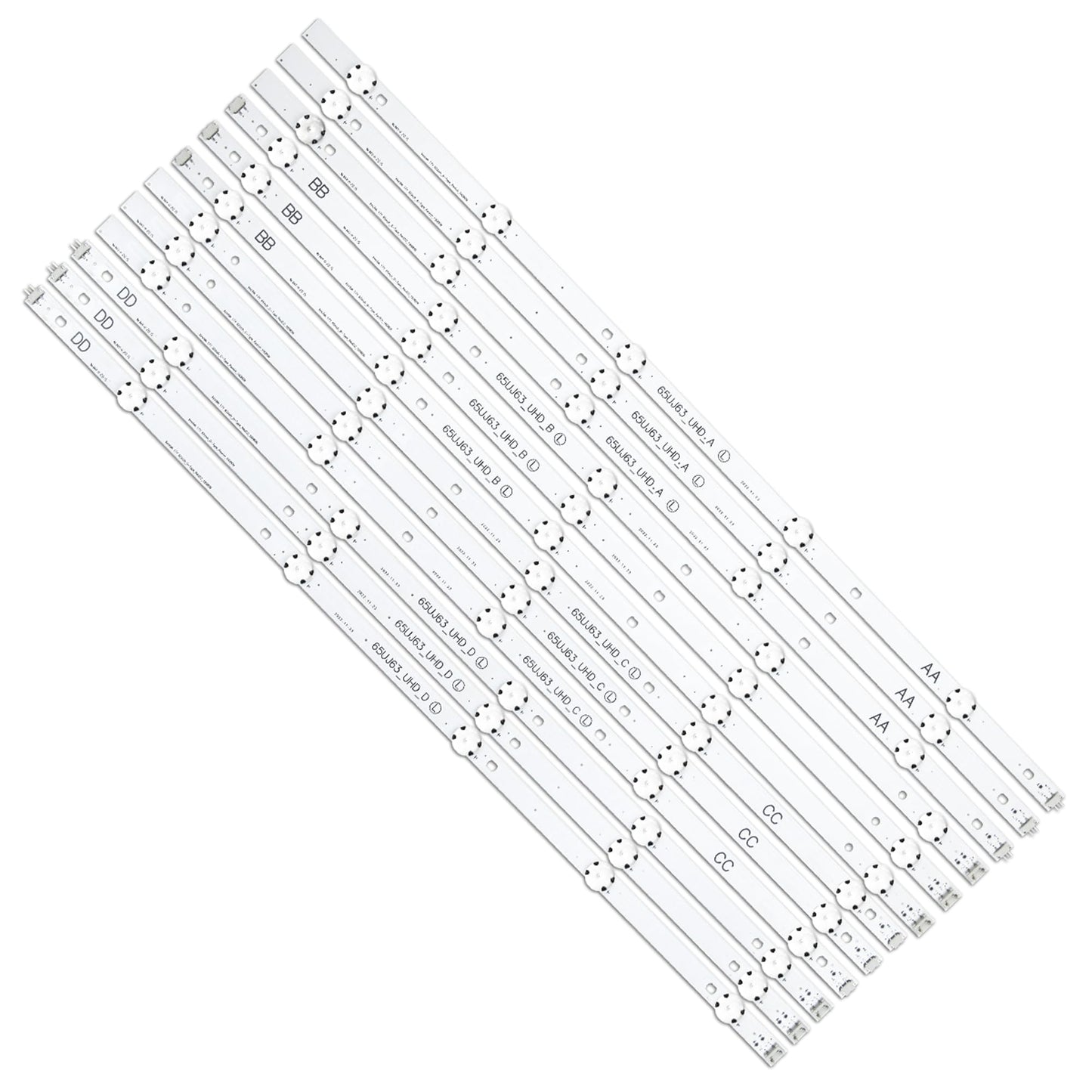 GuuYebe EAV63673007 AGF78818401 EAV63673006 NC650DGE-AAFX7 UHD EAV63994201 AGF78818405 Tiras de retroiluminación LED para TV de 65 pulgadas, 65UJ63 SSC 65UJ63 63 Tipo