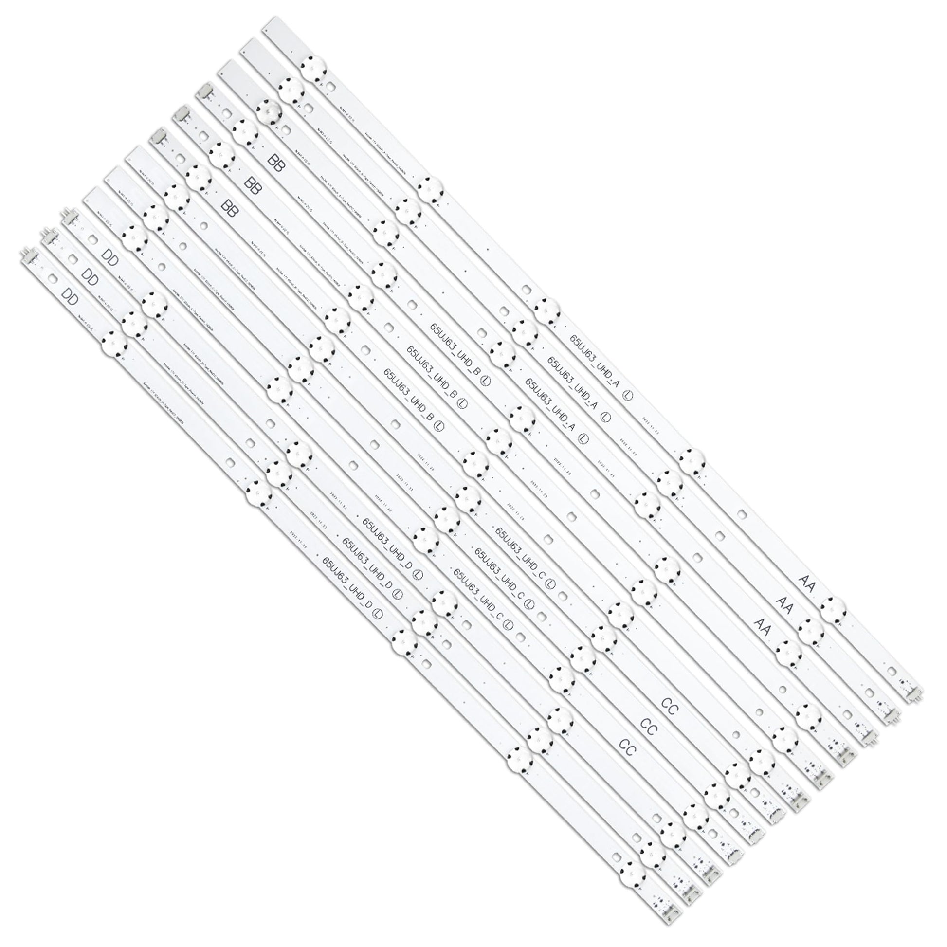 GuuYebe EAV63673007 AGF78818401 EAV63673006 NC650DGE-AAFX7 UHD EAV63994201 AGF78818405 Tiras de retroiluminación LED para TV de 65 pulgadas, 65UJ63 SSC 65UJ63 63 Tipo