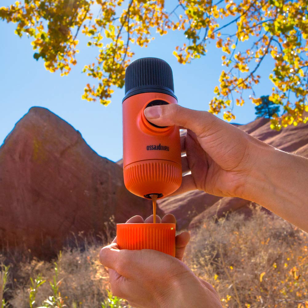 Cafetera Portátil Wacaco Nanopresso Naranja Patrol Versión Mejorada de Minipresso para Viaje y Camping