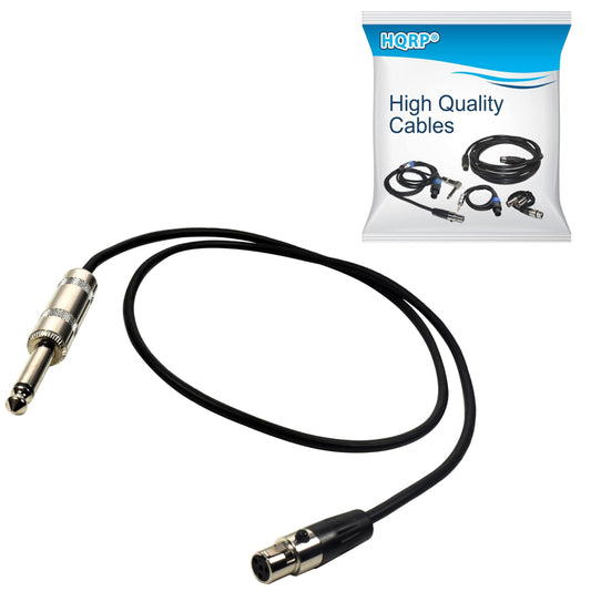 HQRP - Cable de instrumento de 2 pies (TA4F) a 1/4 pulgadas compatible con sistemas inalámbricos Shure BLX/FP/SLX/ULX-S/UHF-R/Axient