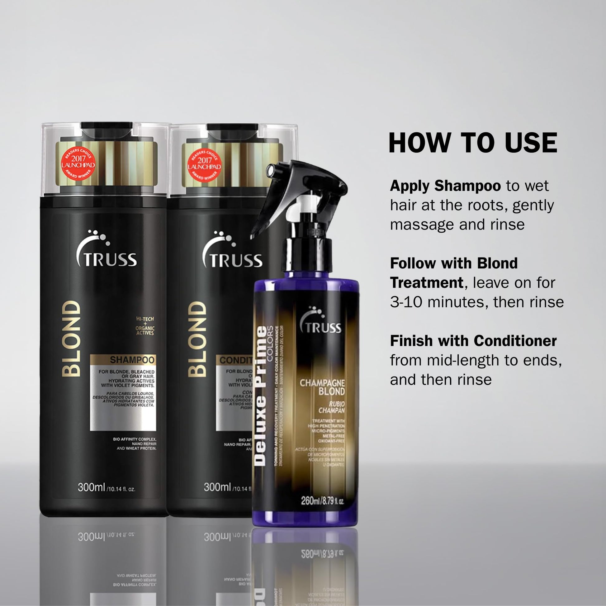 Truss Acondicionador Deluxe Prime Rubio 8.79 Fl Oz