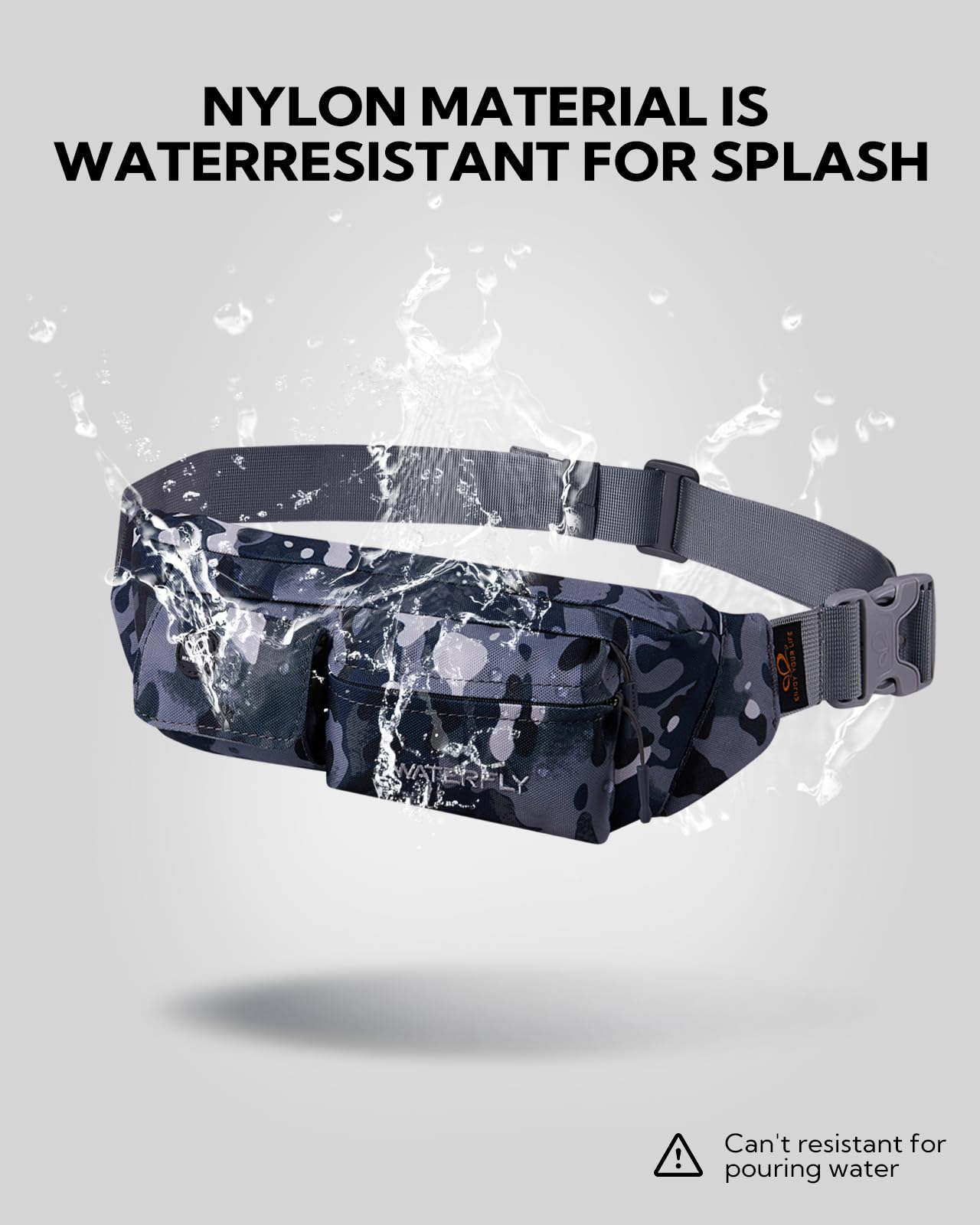 Riñonera WATERFLY Azul Pequeña Resistente al Agua para Hombre y Mujer