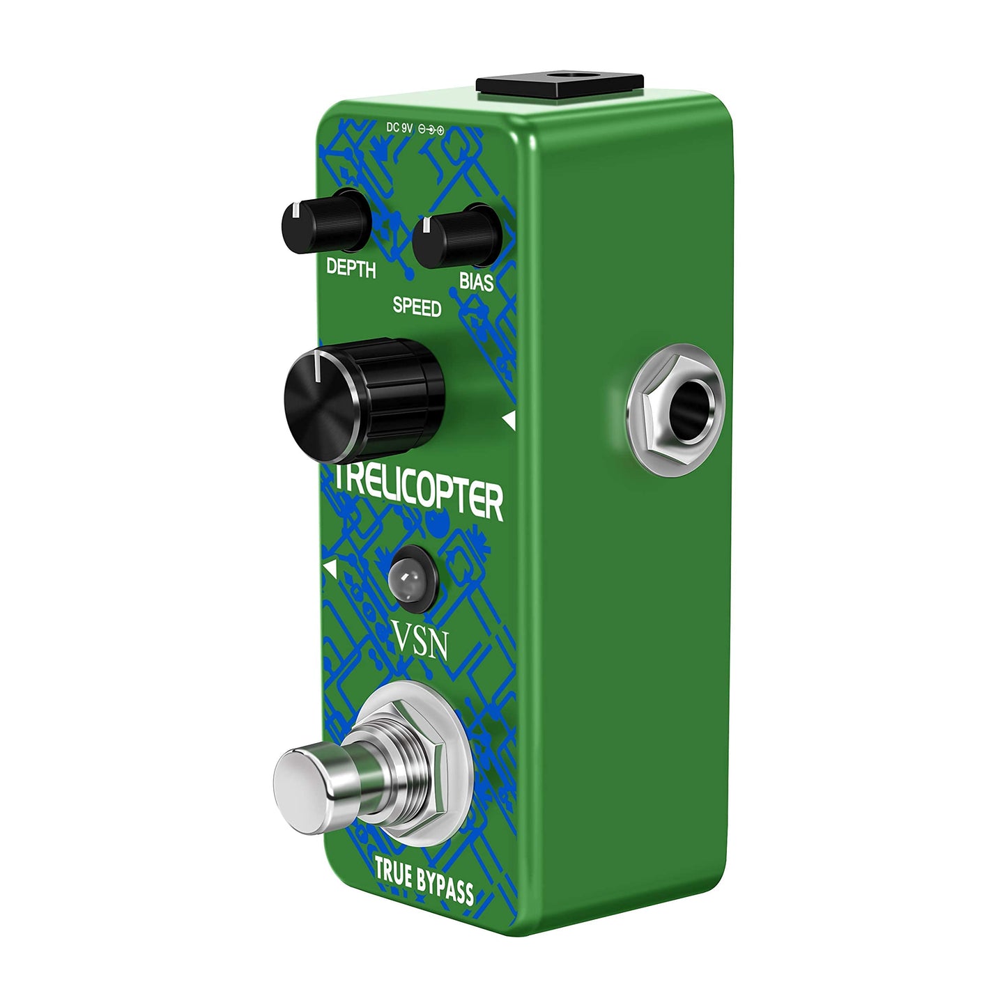 VSN Guitar Tremolo Effect Pedal of Classic Trelicopter Effects Tremolo Pedals for Electric Guitar Effect True Bypass