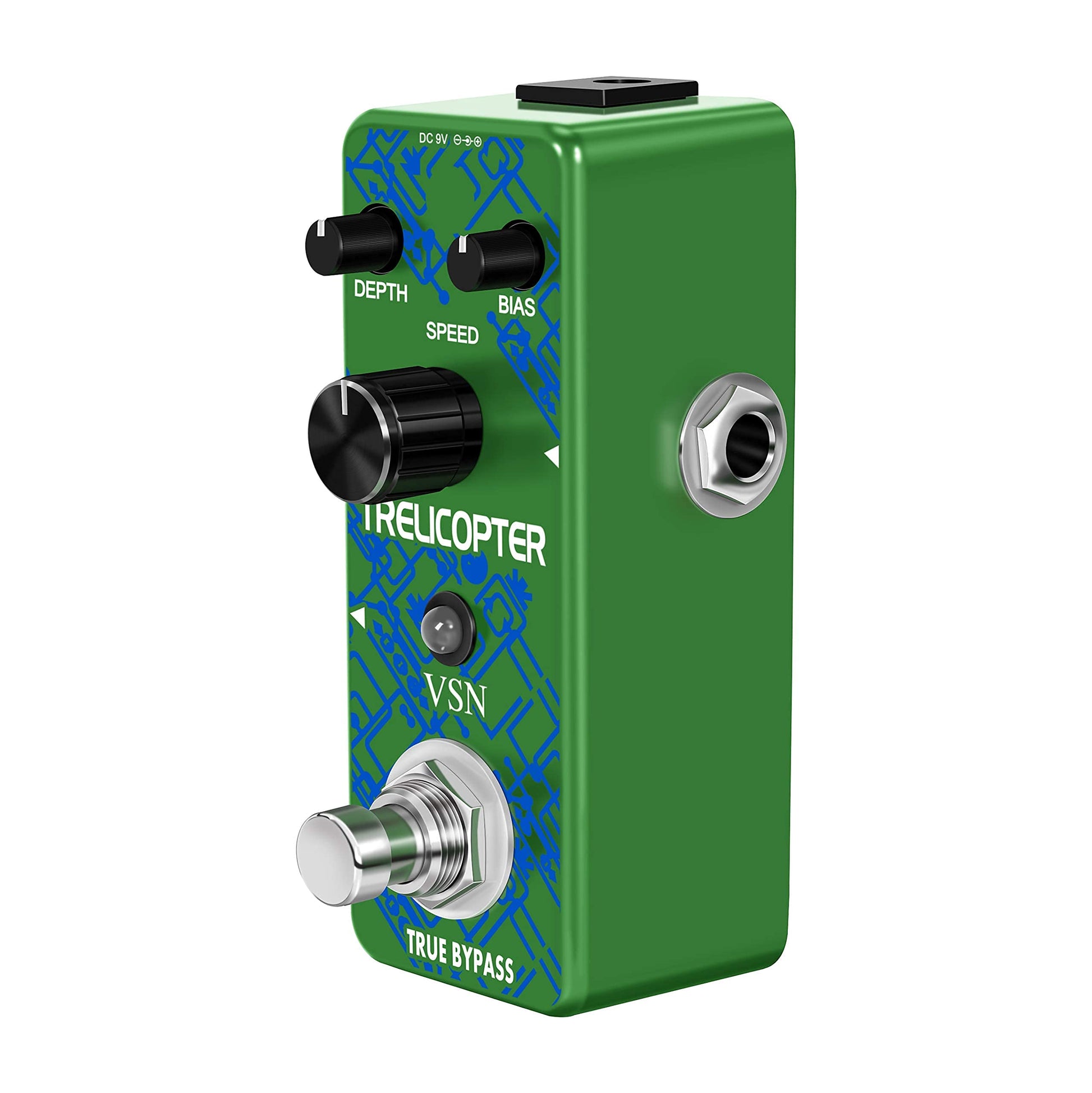 VSN Guitar Tremolo Effect Pedal of Classic Trelicopter Effects Tremolo Pedals for Electric Guitar Effect True Bypass