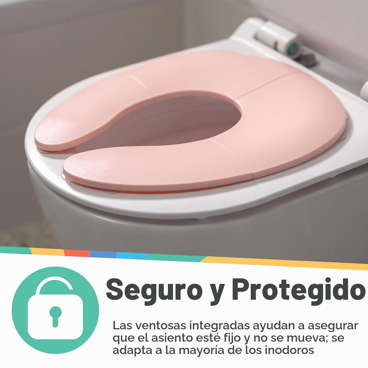 Nuby - Asiento plegable para orinal y bolsa – Esencial de viaje para niños pequeños – Asiento de inodoro de viaje para niños pequeños de más de 18 meses,