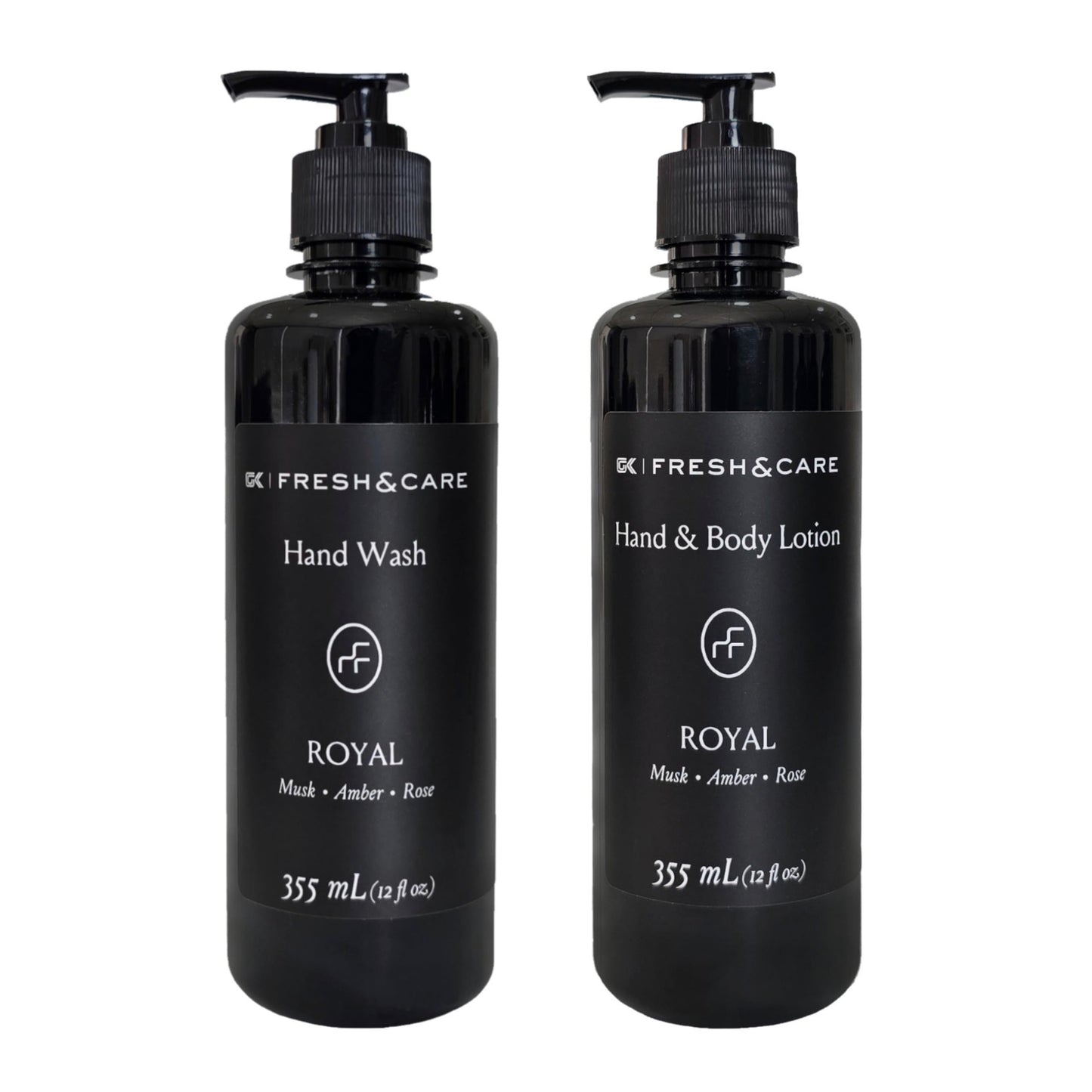 FRESH & CARE COLLECTION | Kit de Amenidades Hoteleras – Velvet Rose & Amber – Set de Jabón y Crema para Hoteles, Airbnb y Spa. 355ml