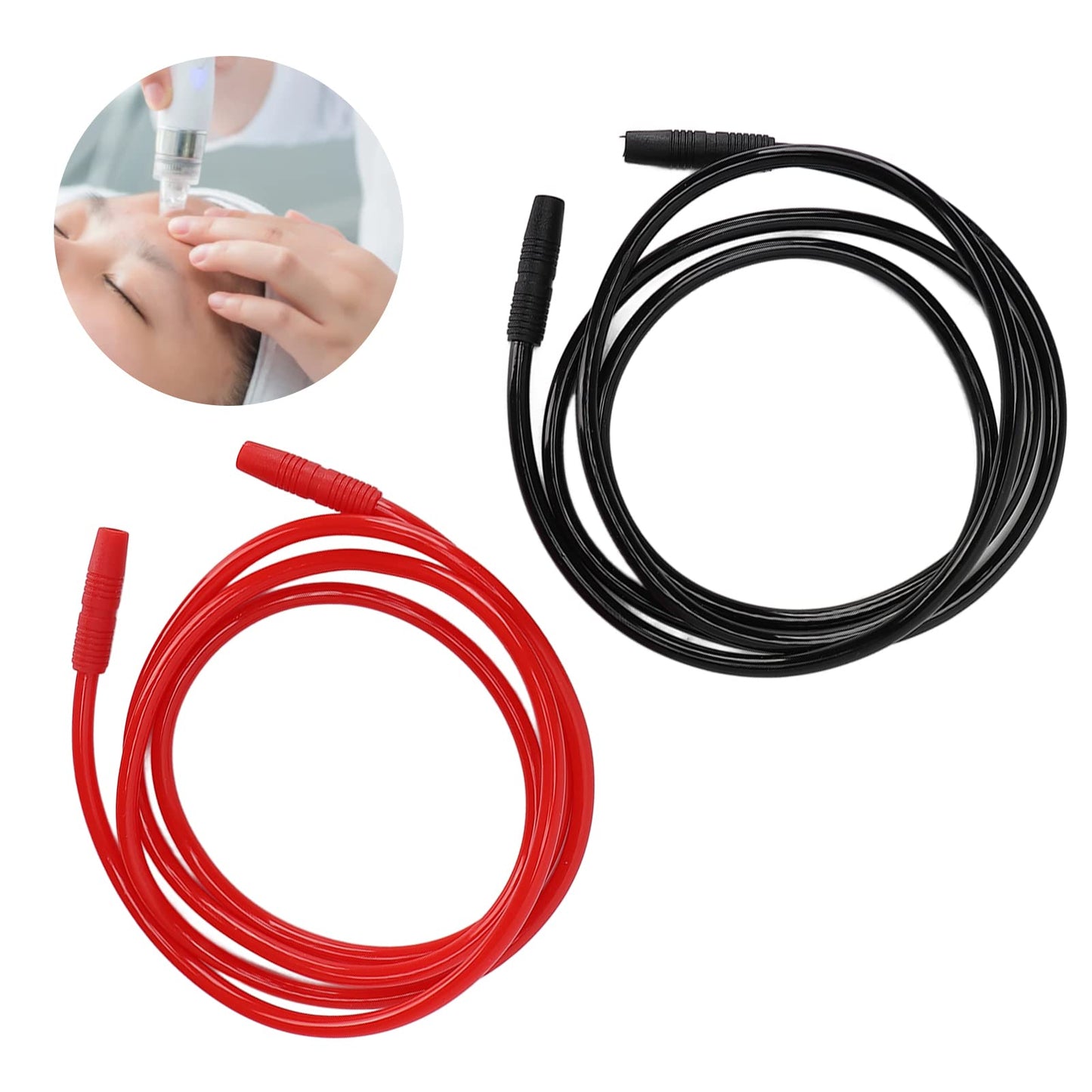 Cable para Instrumentos de Belleza, Largo y Flexible, Portátil, 2 Piezas, Material de Cable para Máquina de Belleza Efecto de 1,55 M con Filtro, Botella