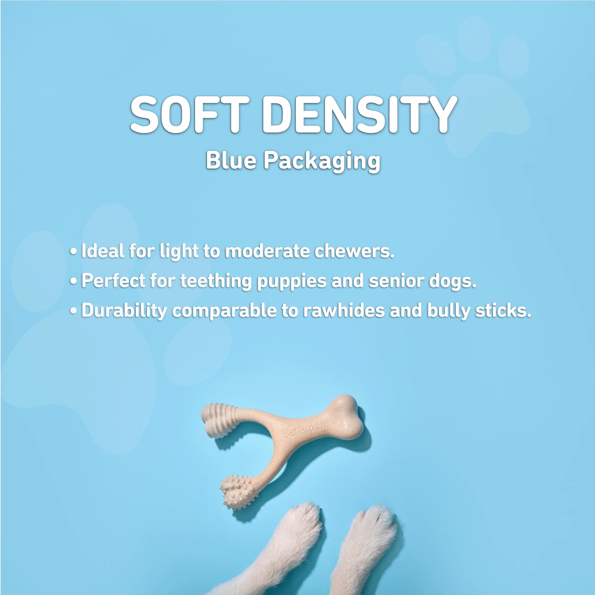 BetterBone - Juguetes masticables para perros totalmente naturales, sin nailon, densidad suave, ideal para masticadores ligeros a moderados, no tóxicos, promueve la salud dental, resistente a las