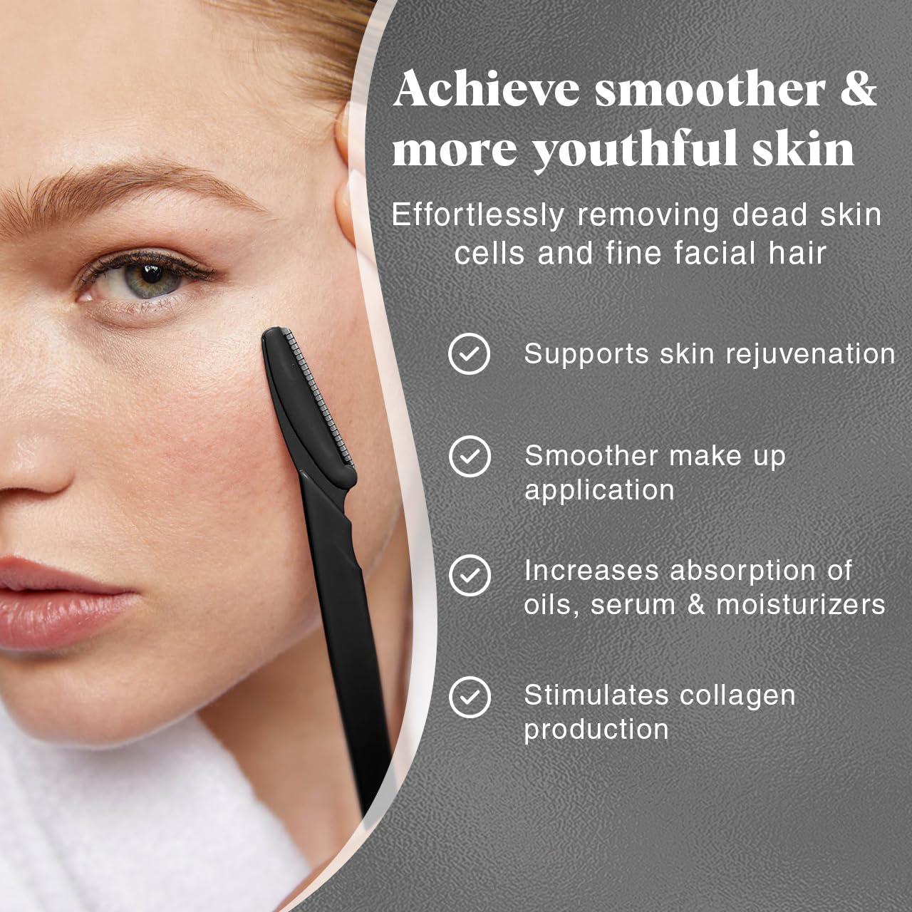 Kitsch Pro Dermaplaning, juego de herramientas de depilación facial para mujeres, maquinilla de afeitar de cejas y maquinilla de afeitar facial para mujeres, paquete de 12 (Negro)