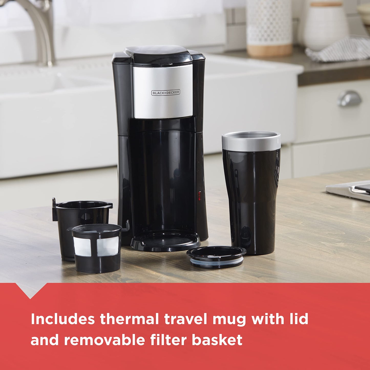 Cafetera personal con vaso térmico