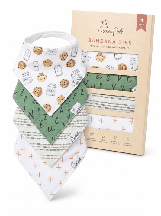 Baberos Bandana para Bebé Copper Pearl Chip Set 4 Pack