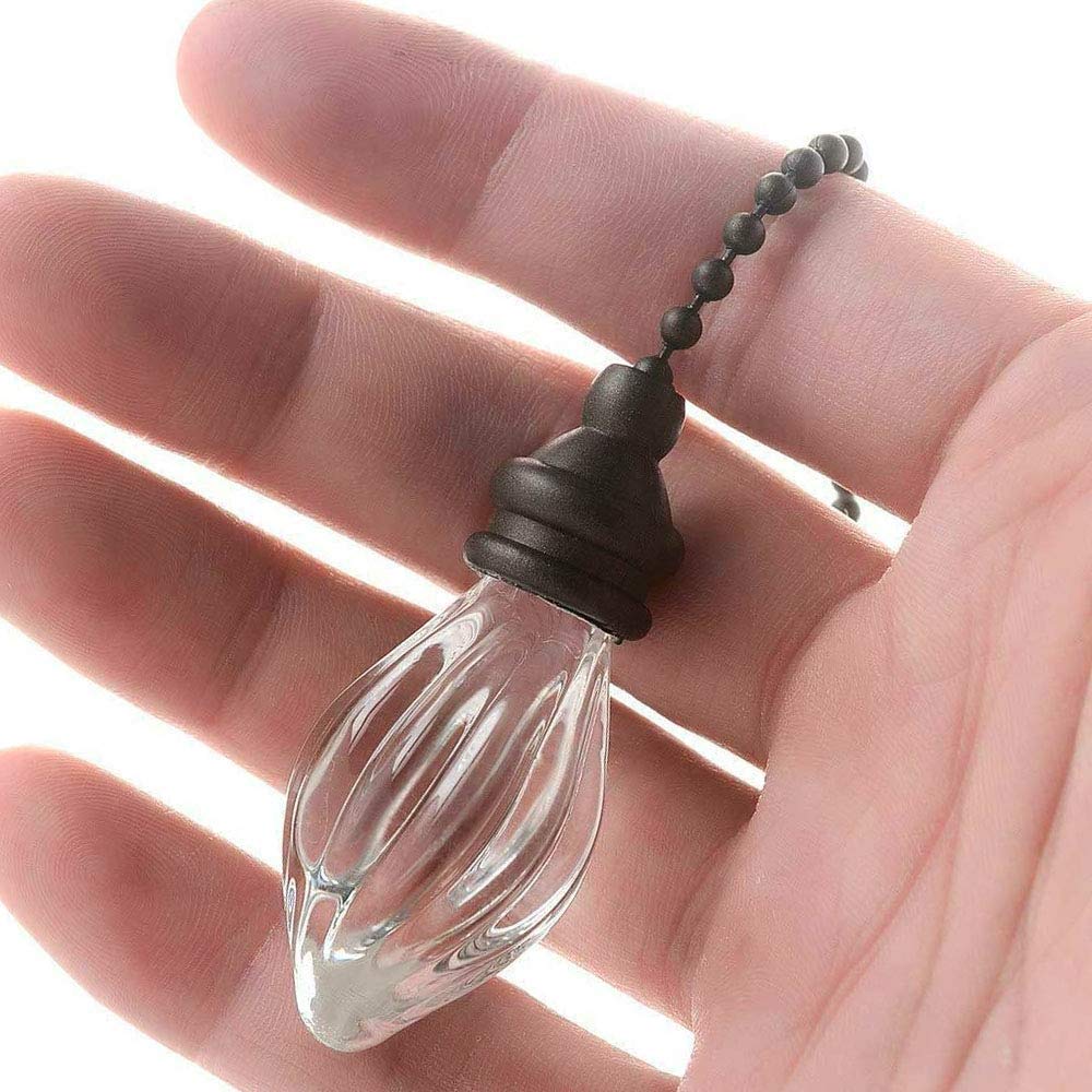Cadenas para Ventilador Akahttbn Bronce con Colgante de Acrílico, 12 Pulgadas, Extensiones Decorativas, 2 Unidades