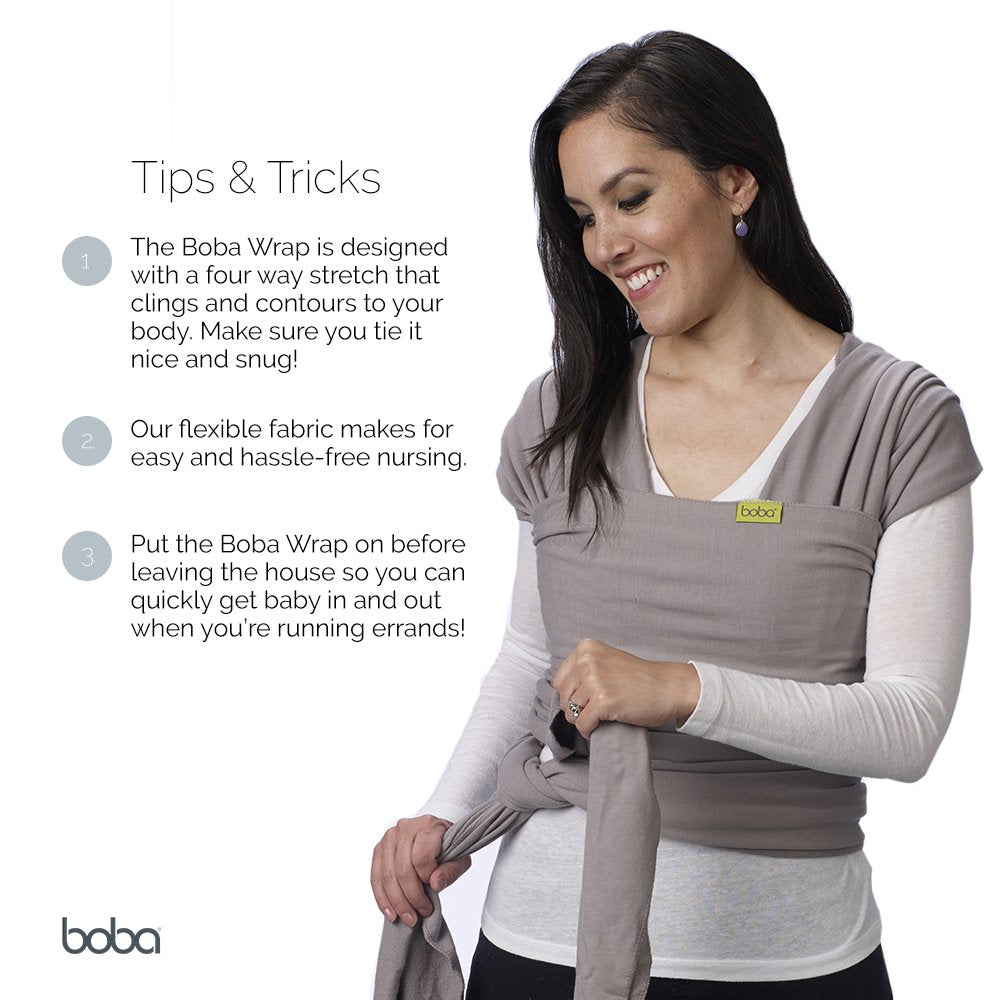 Boba - Portabebés original para recién nacidos (7-35 libras), suave, seguro, manos libres y ergonómico, ideal para una unión cómoda, nuevos padres (Serenity Riviera)