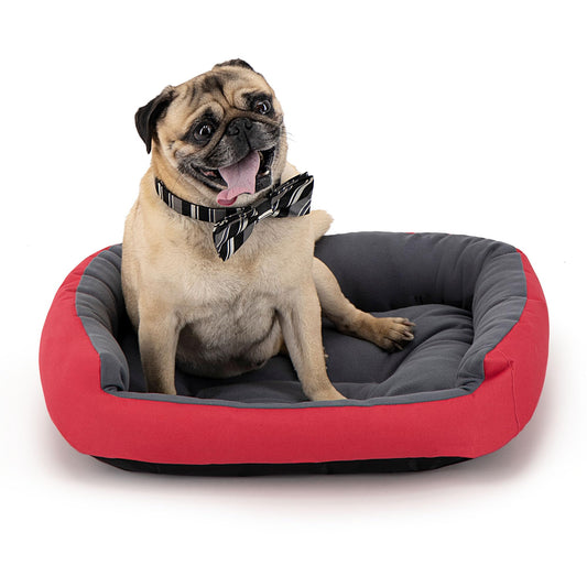 Cama para Perro PETS APPAREL HILLS Fucsia Gris Resistente y Confortable