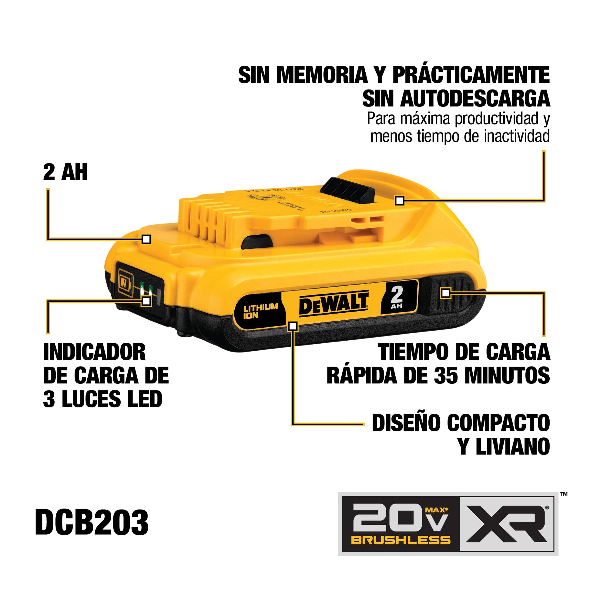 DEWALT Taladro Atornillador 1/2" (13mm), 20V máx, Incluye 2 Baterías y Cargador, DCD791D2