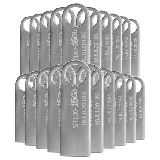 Kit Flash Drive USB PSA STYLOS Negro 16 GB Compacta Portátil Almacenamiento USB 2.0