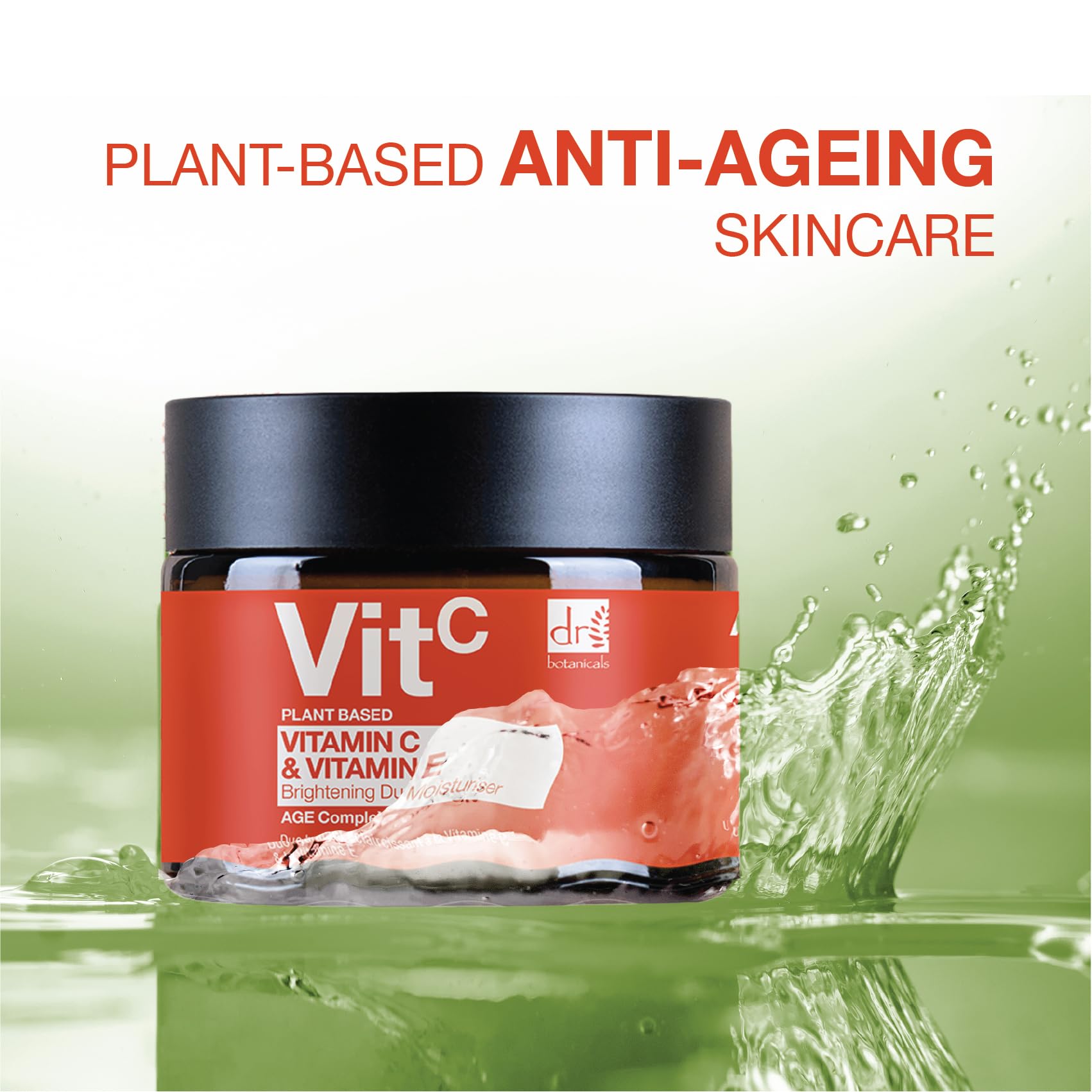 Dr BOTANICALS Vitamina C & E Brightening Duo Moisturiser | Revela tu brillo radiante con potente fórmula antienvejecimiento - Vitamina C para iluminar, vitamina E para protección - Hidratante de día y