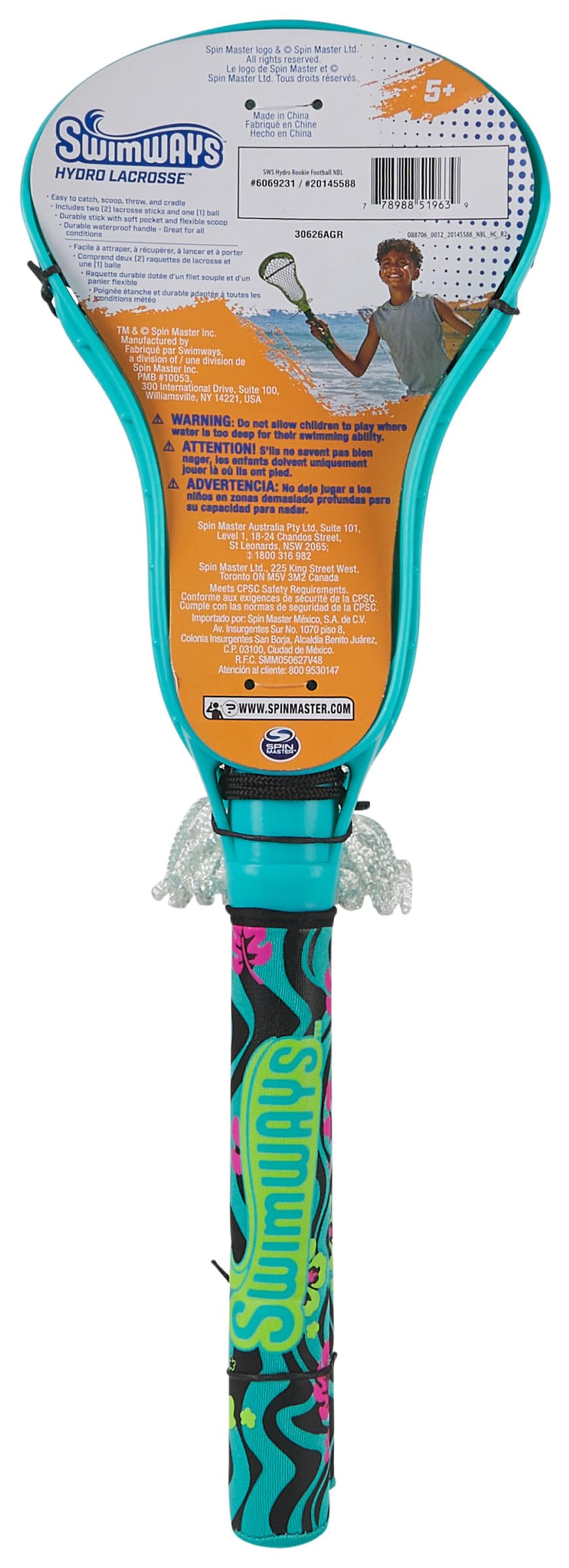 Juego Hydro Lacrosse SwimWays Azul para Adultos y Niños