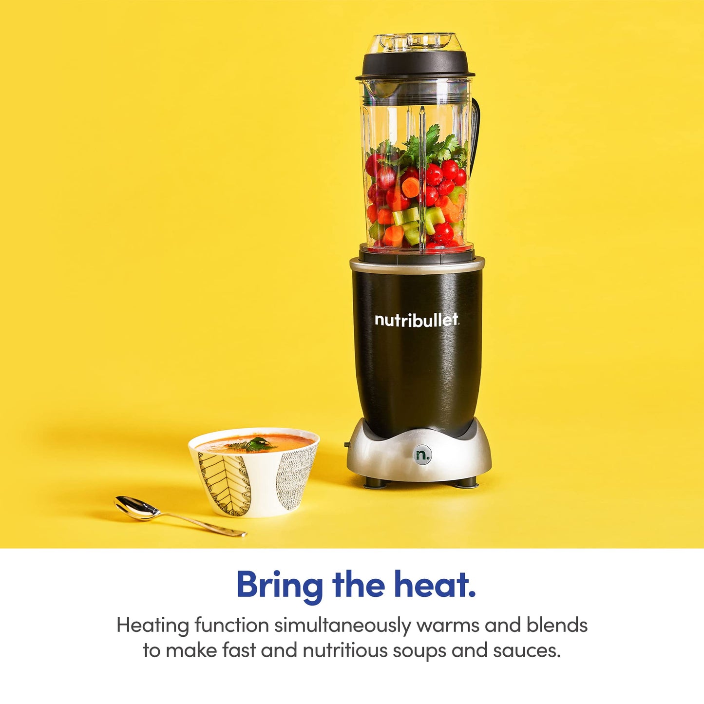 Licuadora Nutribullet Negra 1700w 8 Accesorios con Jarra Para Sopas 1.33 Litros