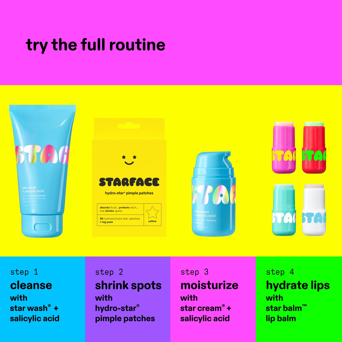Starface Star Balm Very Vanilla, Hidratante Labial con Manteca de Karité, Manteca de Cacao y Aceite de Coco, Sabor a Vainilla de Ensueño (0.15 oz)