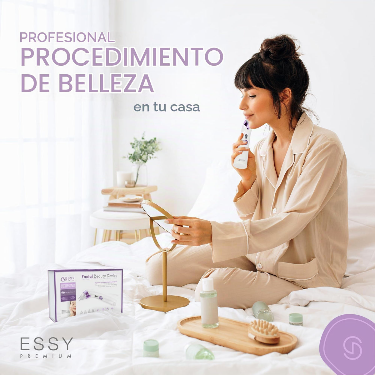 Essy máquina limpiadora facial para aspiración de espinillas (morado)