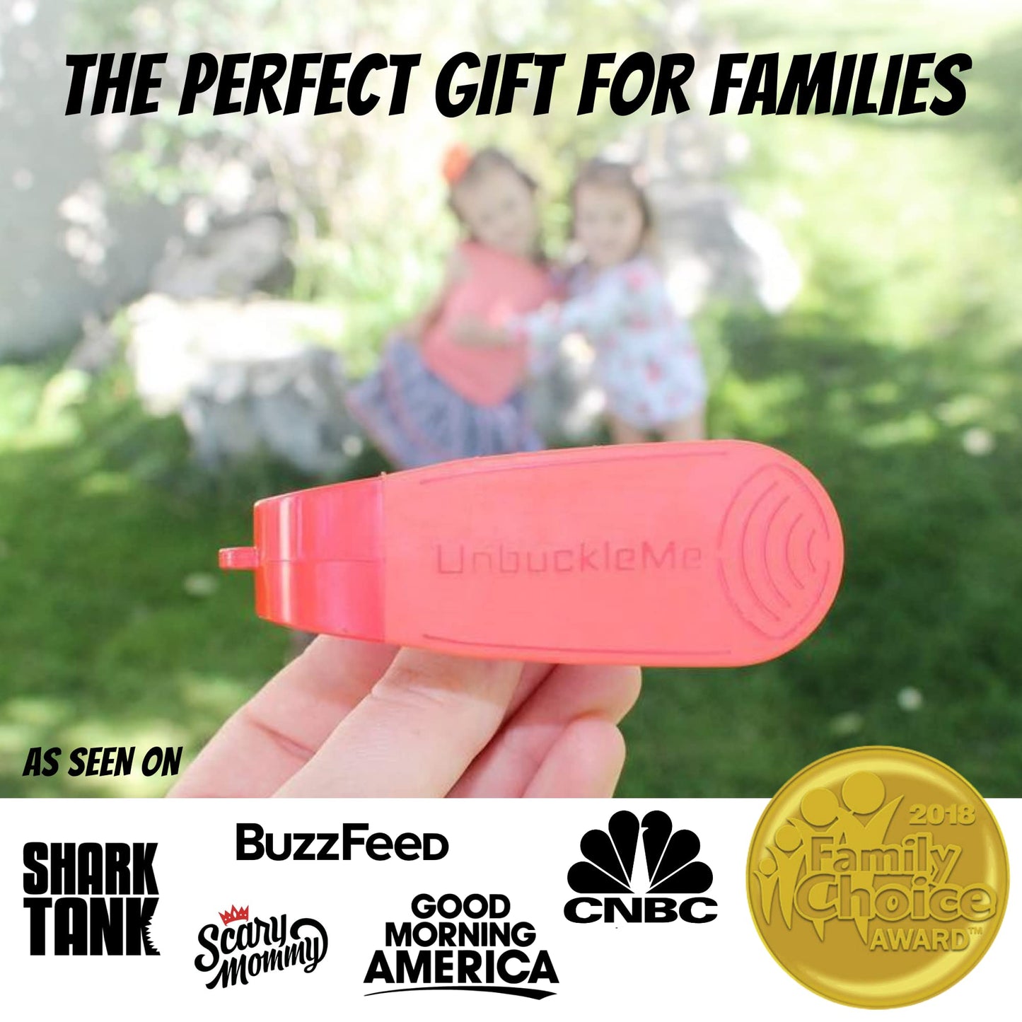 UnbuckleMe Car Seat Buckle Release Tool - As Seen On Shark Tank - Makes It Easy to Unbuckle A Child's Car Seat - Easy Tool for Parents, Grandparents & Older Children (1 Pack, Red)