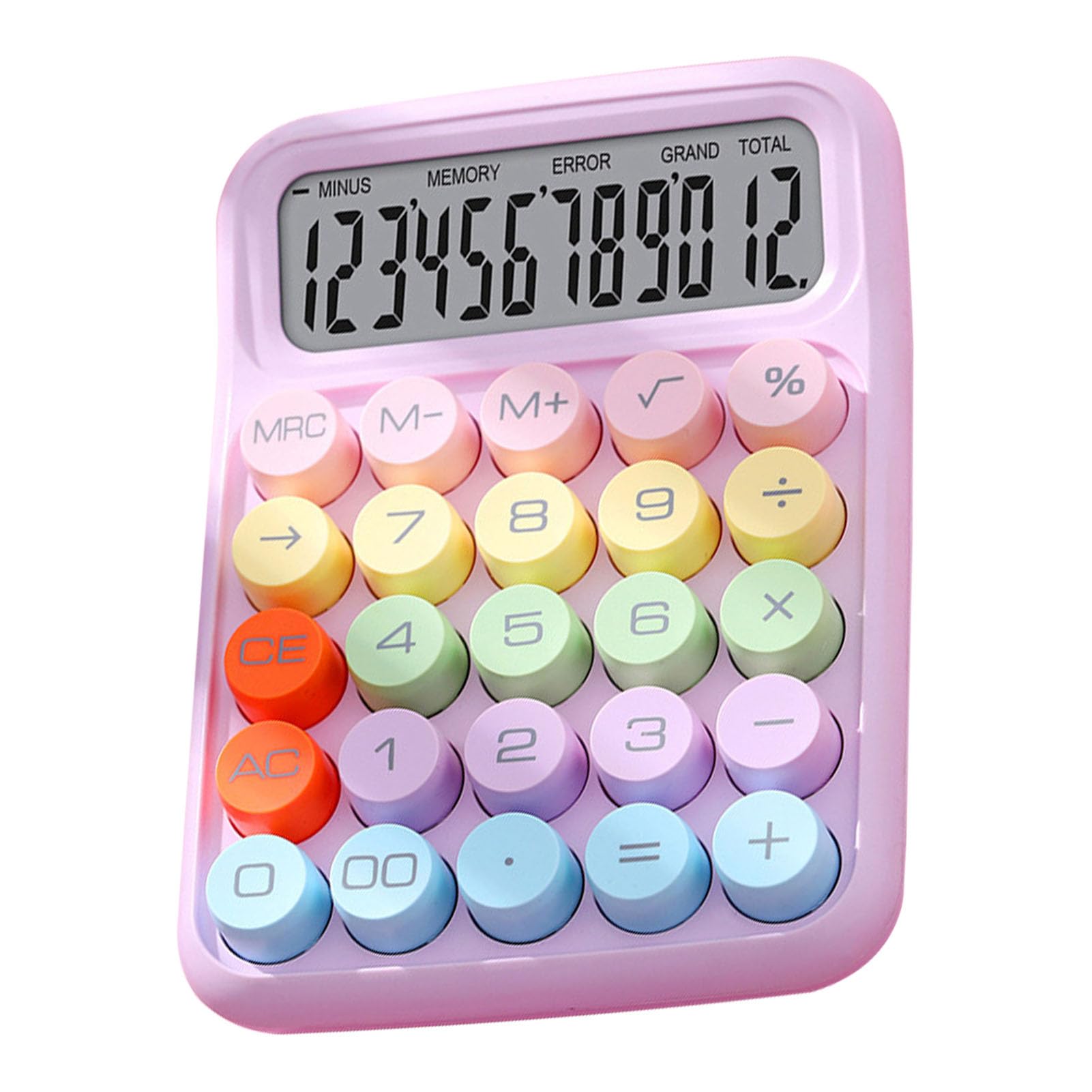 Calculadora Electrónica de Colores, Calculadora a Prueba de Salpicaduras, Conveniente para Uso Escolar y Doméstico (Lila Púrpura)