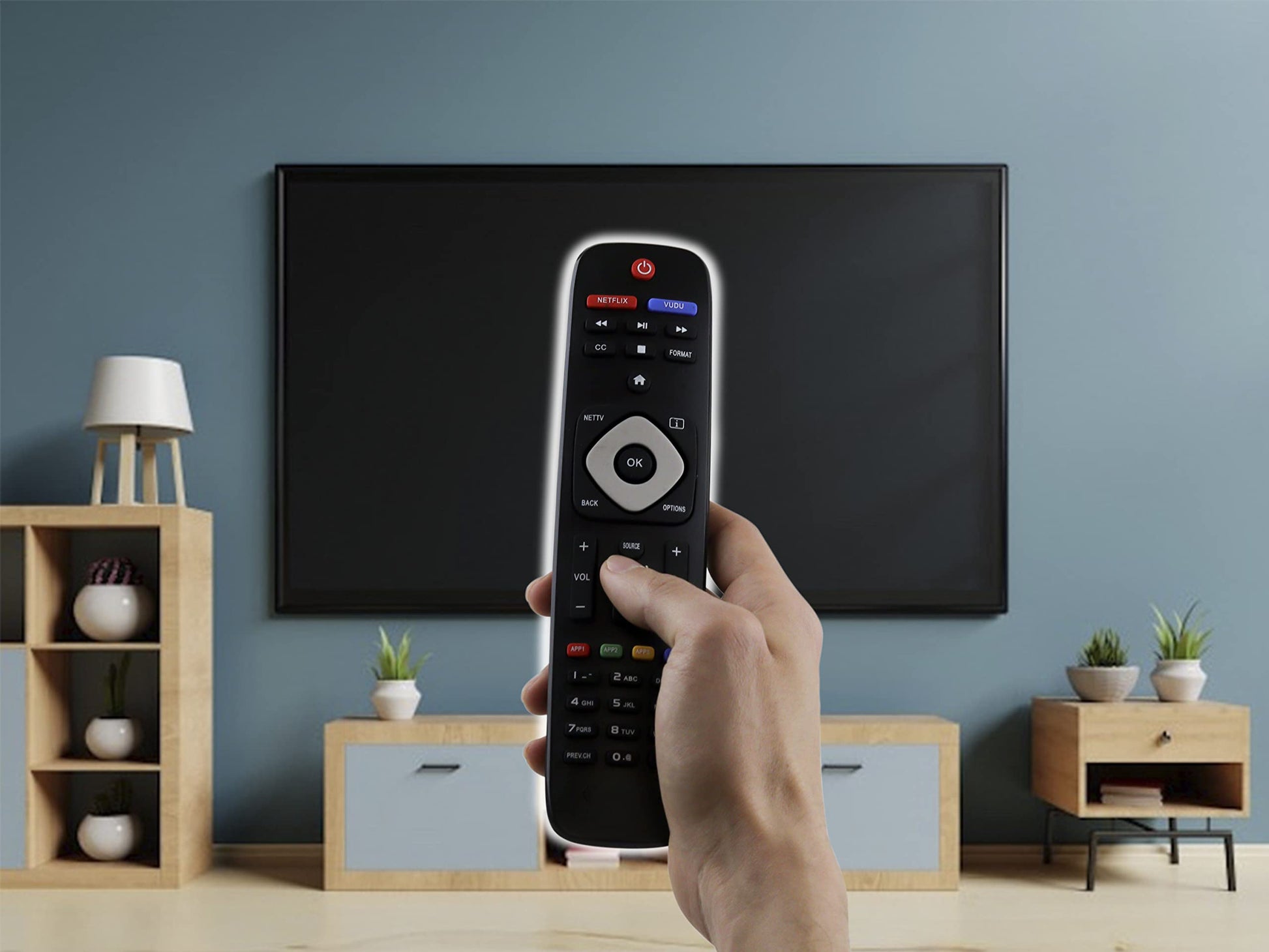 Control Remoto Philips Smart TV URMT39JHG003 39PFL2608/F7 46PFL3908/F7 32PFL4908/F7 46PFL360 Netflix VudU