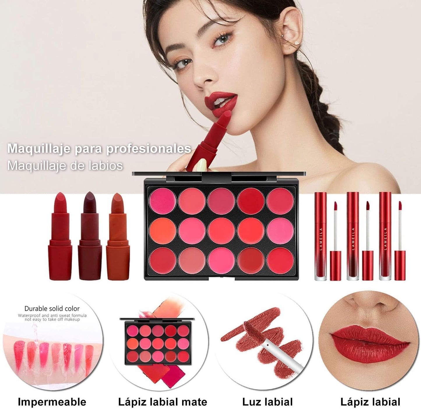 Kit de Maquillaje MISS ROSE Todo en Uno | Cosméticos para Mujer