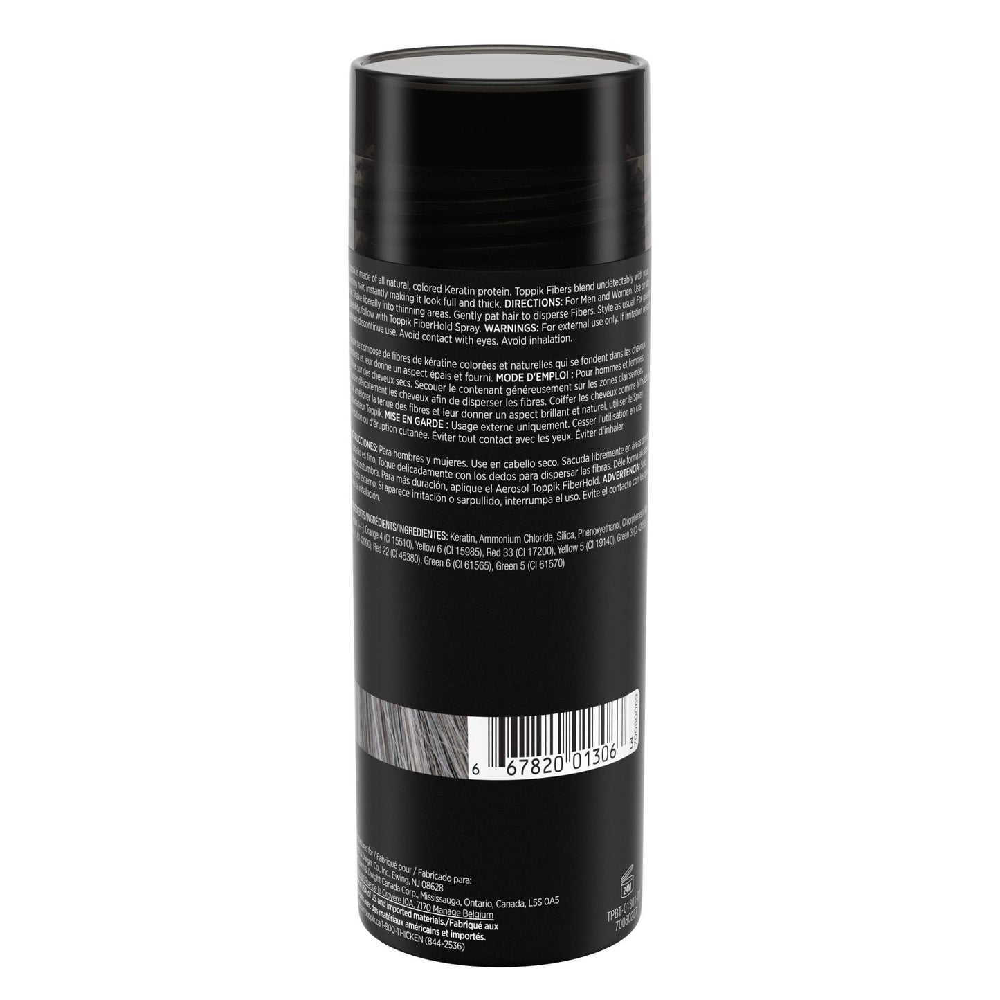 TOPPIK Fibras de construcción de pelo, Gris, 1.94 oz.