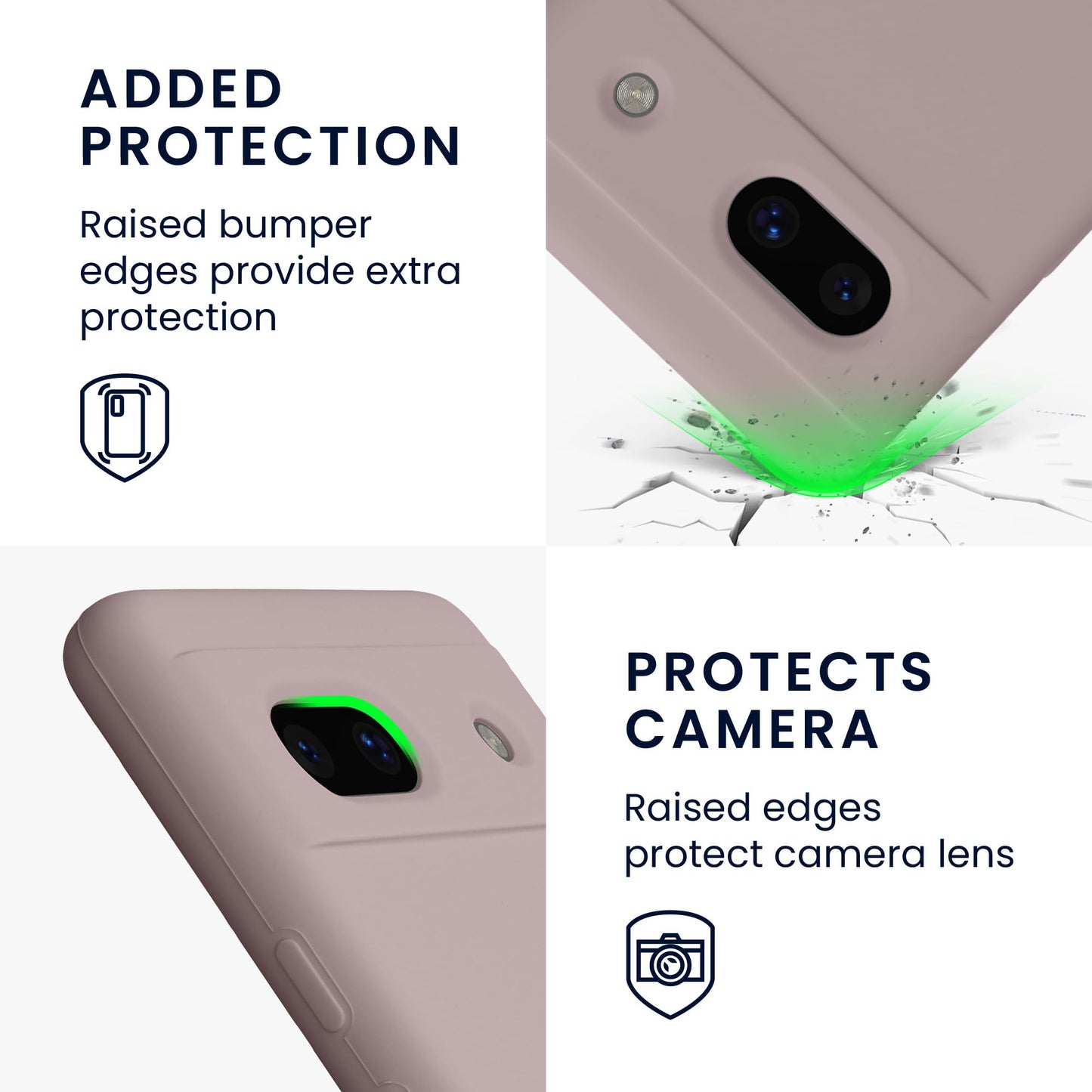 kwmobile Carcasa Compatible con Google Pixel 7a Funda - Case TPU y Silicona antigolpes - Apto Carga inalámbrica - Lila Color Carne