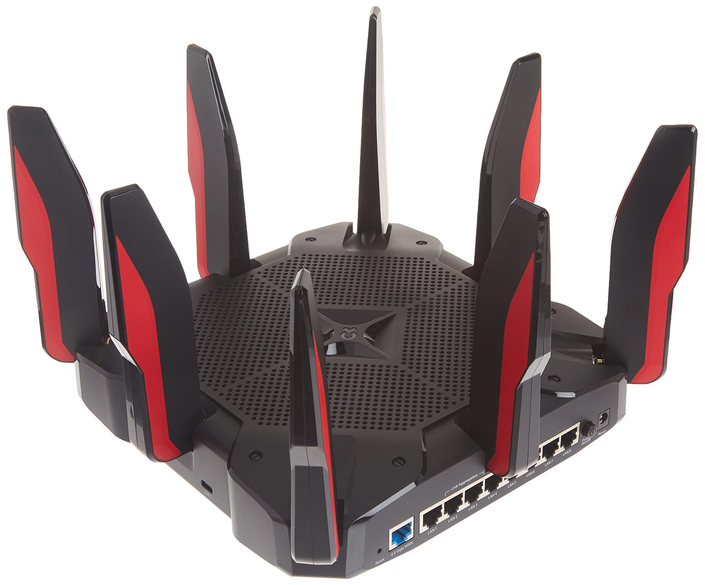 TP-Link AX11000 - Enrutador inalámbrico Gigabit de triple banda para juegos (Archer AX11000) - Enrutador inalámbrico Gigabit de 12 transmisiones, CPU de cuatro núcleos de 1.8 GHz, puerto de 2.5 G, 8 puertos LAN Gigabit, MU-MIMO