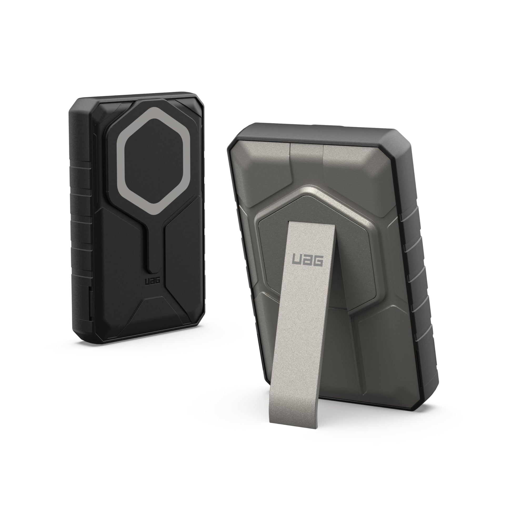 Banco de Energía Urban Armor Gear UAG Negro 10000 mAh Carga Rápida USB-C Inalámbrico Magnético 20 W para iPhone 15 y Samsung Galaxy S24