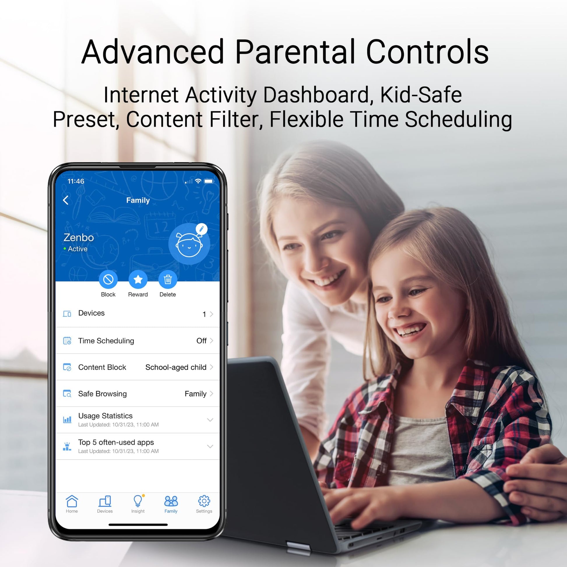 ASUS ZenWiFi BT6 Tri-Band WiFi 7 Mesh, 9.4 Gbps, 7600 pies Cuadrados (3 Unidades), Puerto WAN 2.5G, Seguridad y Controles parentales incluidos, Smart Home Master SSID, 4G y 5G Mobile Tethering- BT6
