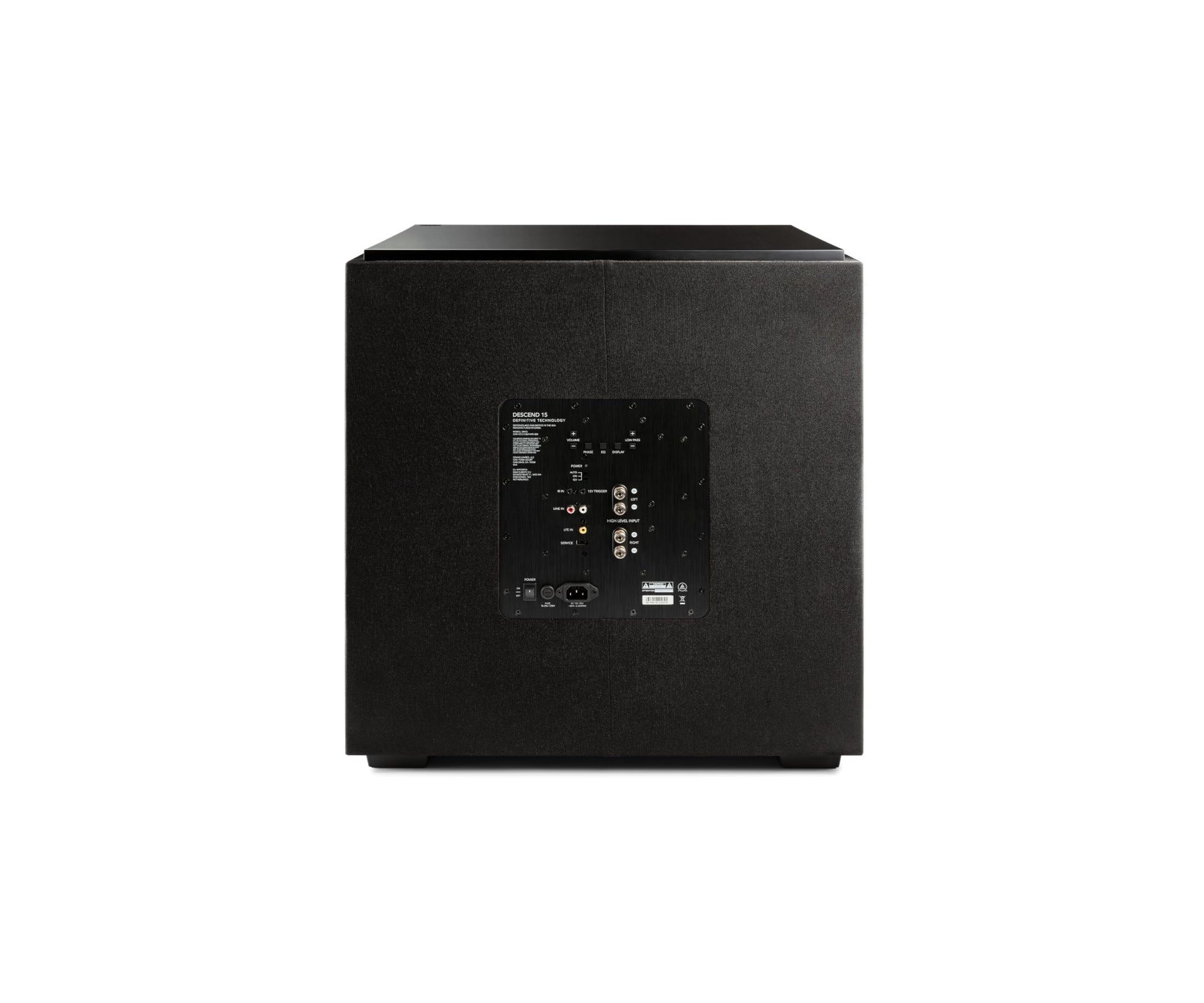 Definitive Technology DN15 Subwoofer de Ultra Rendimiento de 1500 W y 15" con radiadores de Graves Dobles de 15"