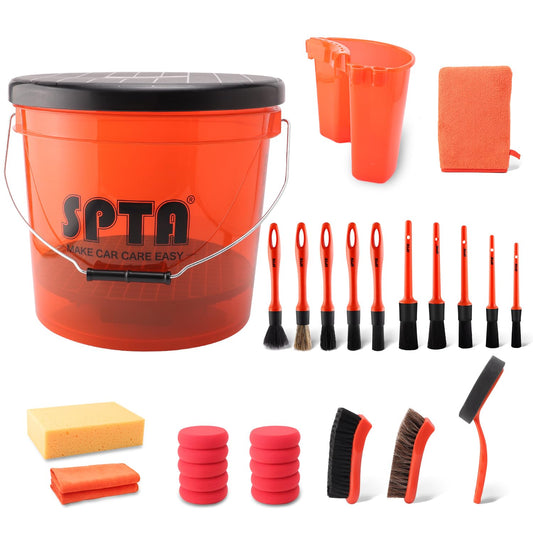 Juego de 29 Piezas SPTA Azul con Cubeta de 15 Litros y Filtro para Lavado de Auto Sin Arañazos