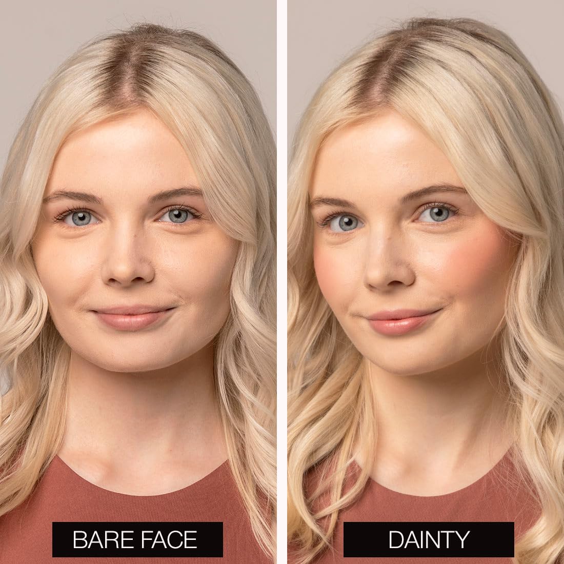 Palladio Rubor Líquido para Mejillas y Labios 2 en 1 Maquillaje, Rubor Facial, Fórmula Liviana en Crema, Resistente a Manchas, Rubor Pigmentado de Larga Duración, Acabado Radiante, Dainty